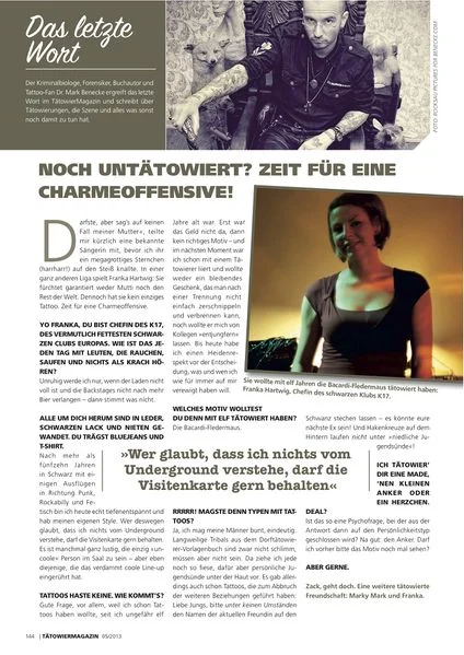 Noch untätowiert? Zeit für eine Charmeoffensive (Tätowiermagazin)