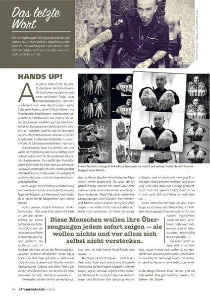 Hands up! (Tätowiermagazin)