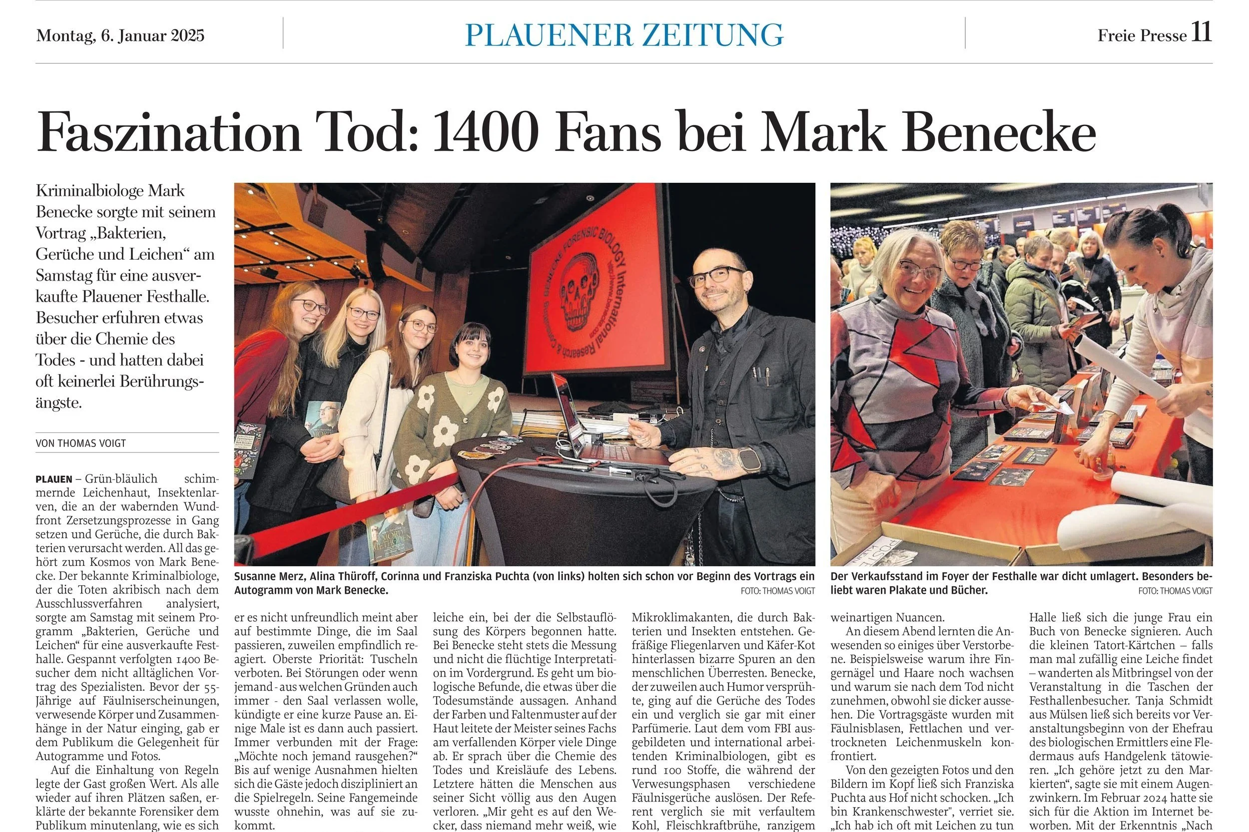 Faszination Tod: 1400 Fans bei Mark Benecke
