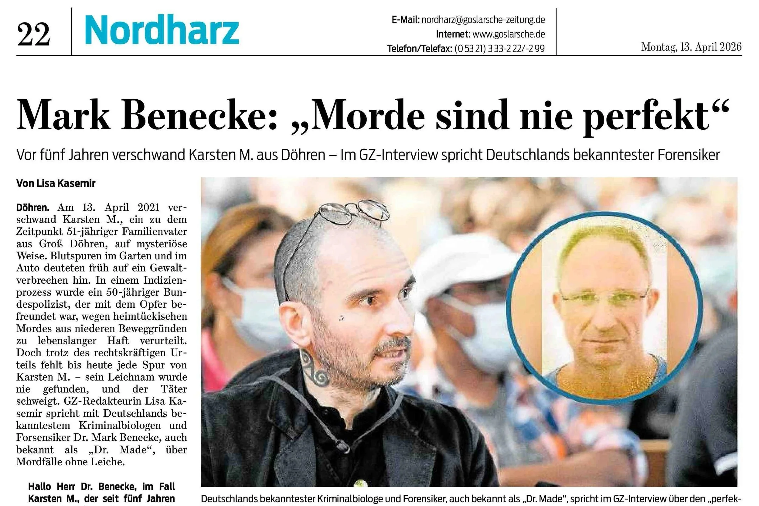 Mark Benecke: "Morde sind nie perfekt"