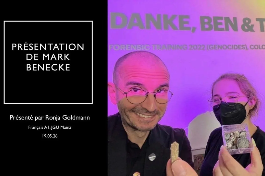 Personen-Vorstellung: Présentation de Mark Benecke