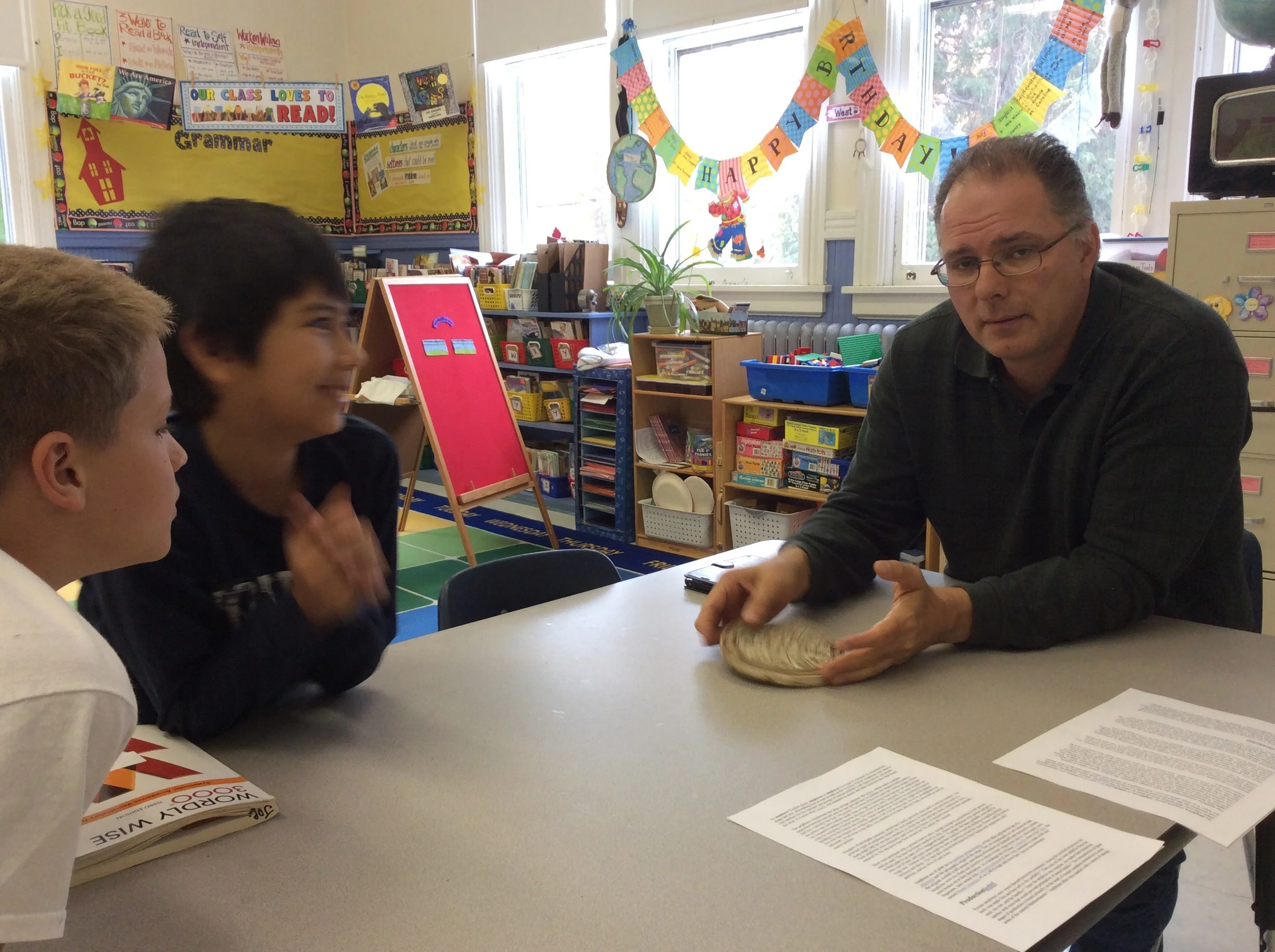 Mr. Barisic taught us about amphoras, a large container for liquid that was used in Ancient Rome.