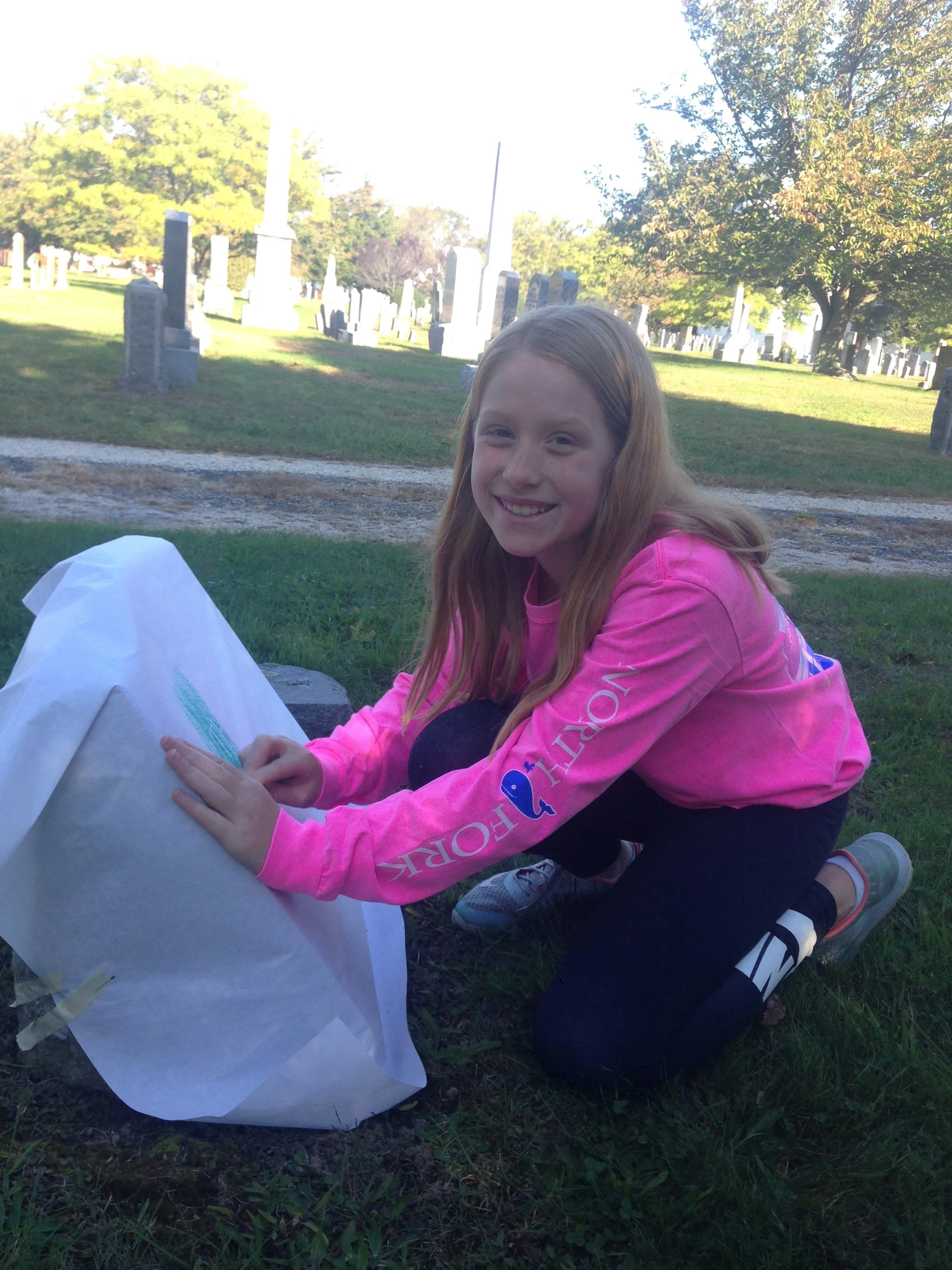 Anna was excited to find a family name of Tuthill in the cemetery