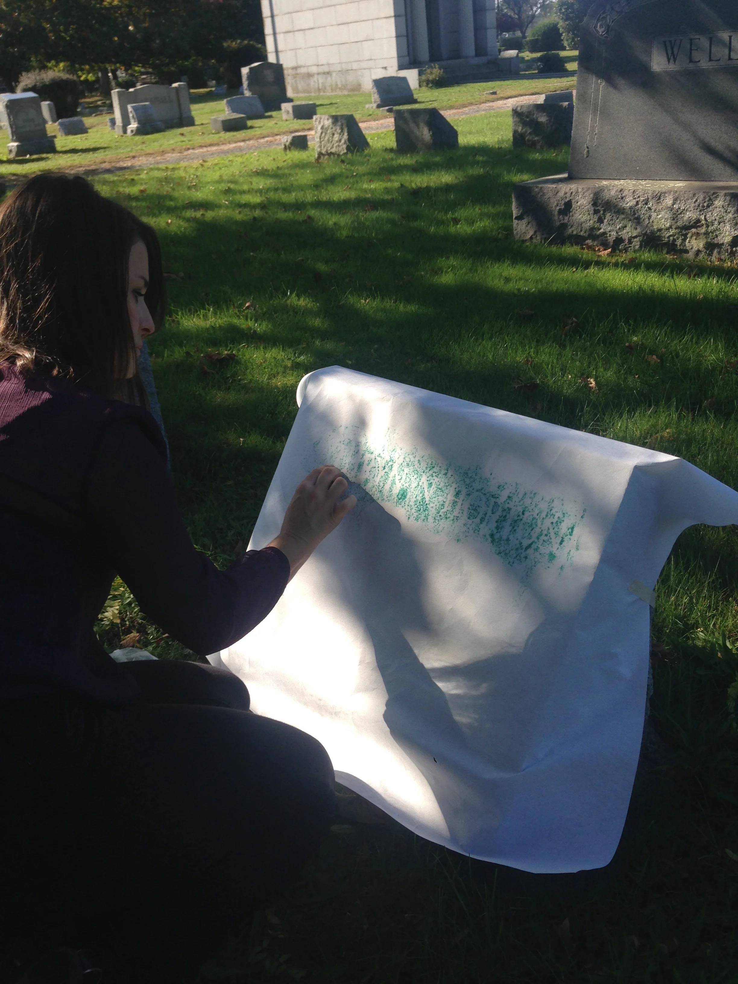 I even tried one! My headstone was older, covered in lichen, which made it difficult to get a clear rubbing,