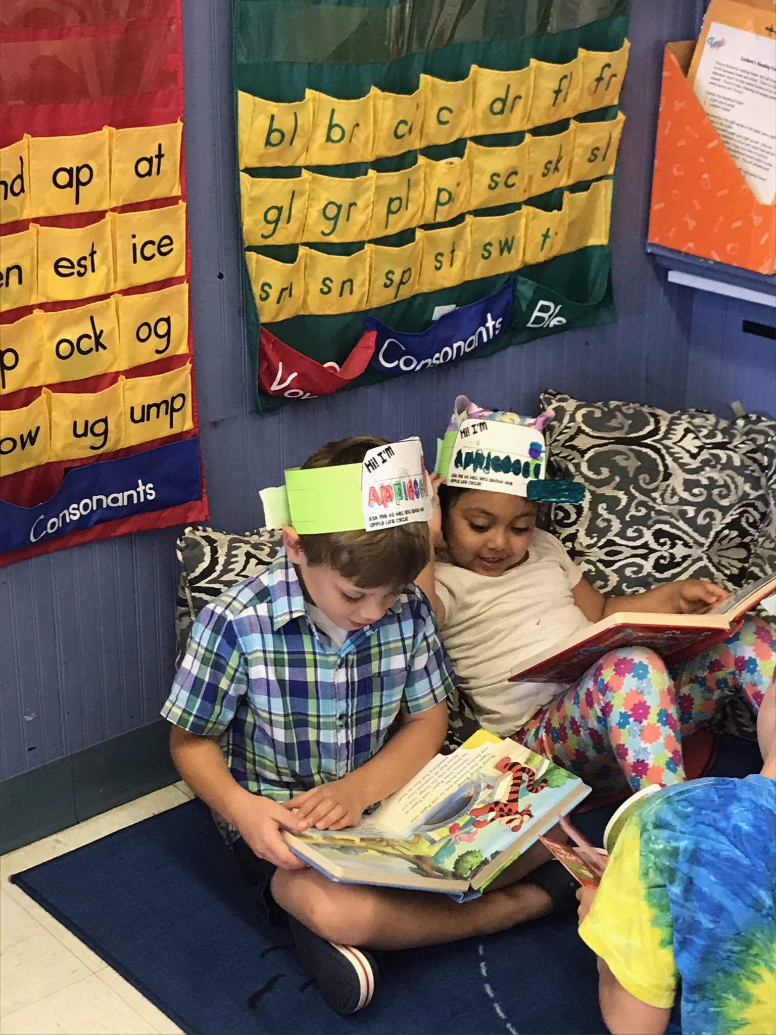 This just made my school year! These two buddies were taking turns coming up with their own version of the story they were reading. Absolutely adoreable!