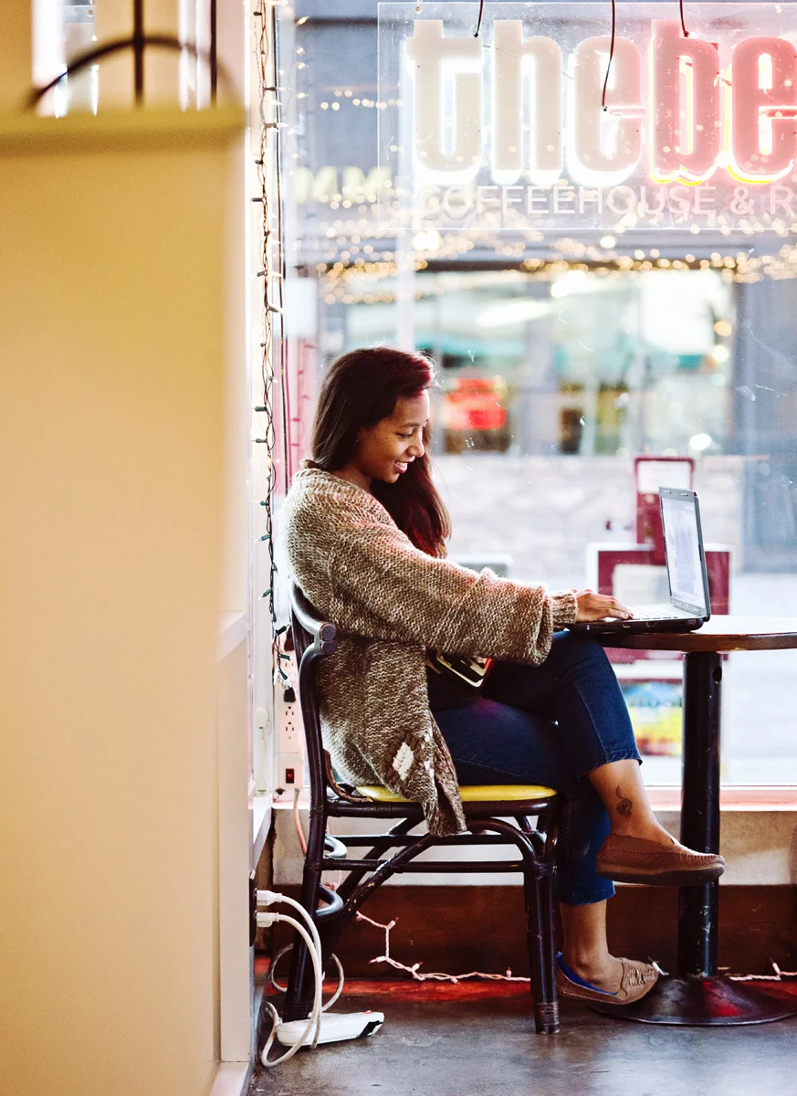 CoCo Jenkins at The Beat Coffeehouse. Photographed by Shannon Dorn.