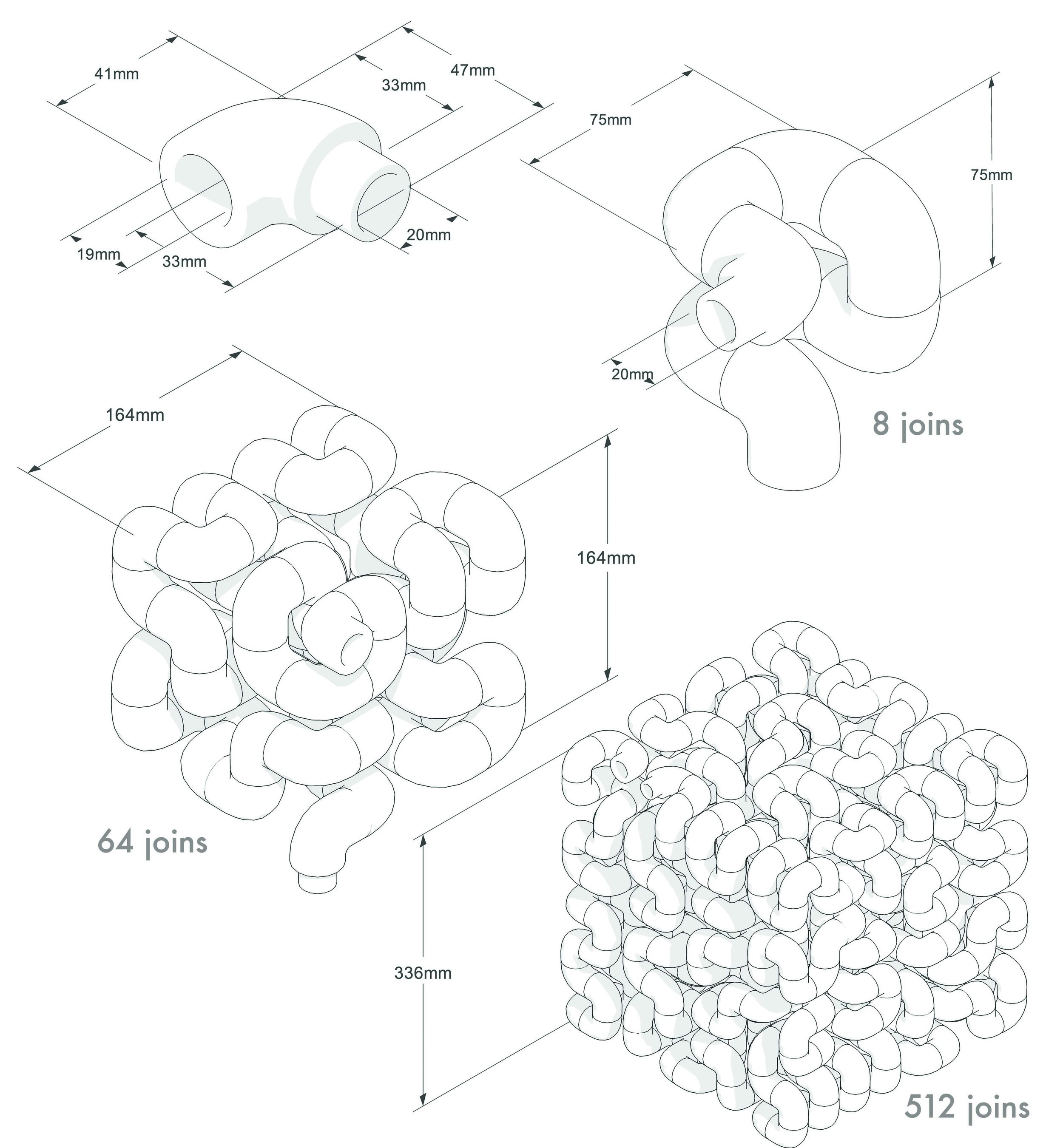Octocube radiator assembly method