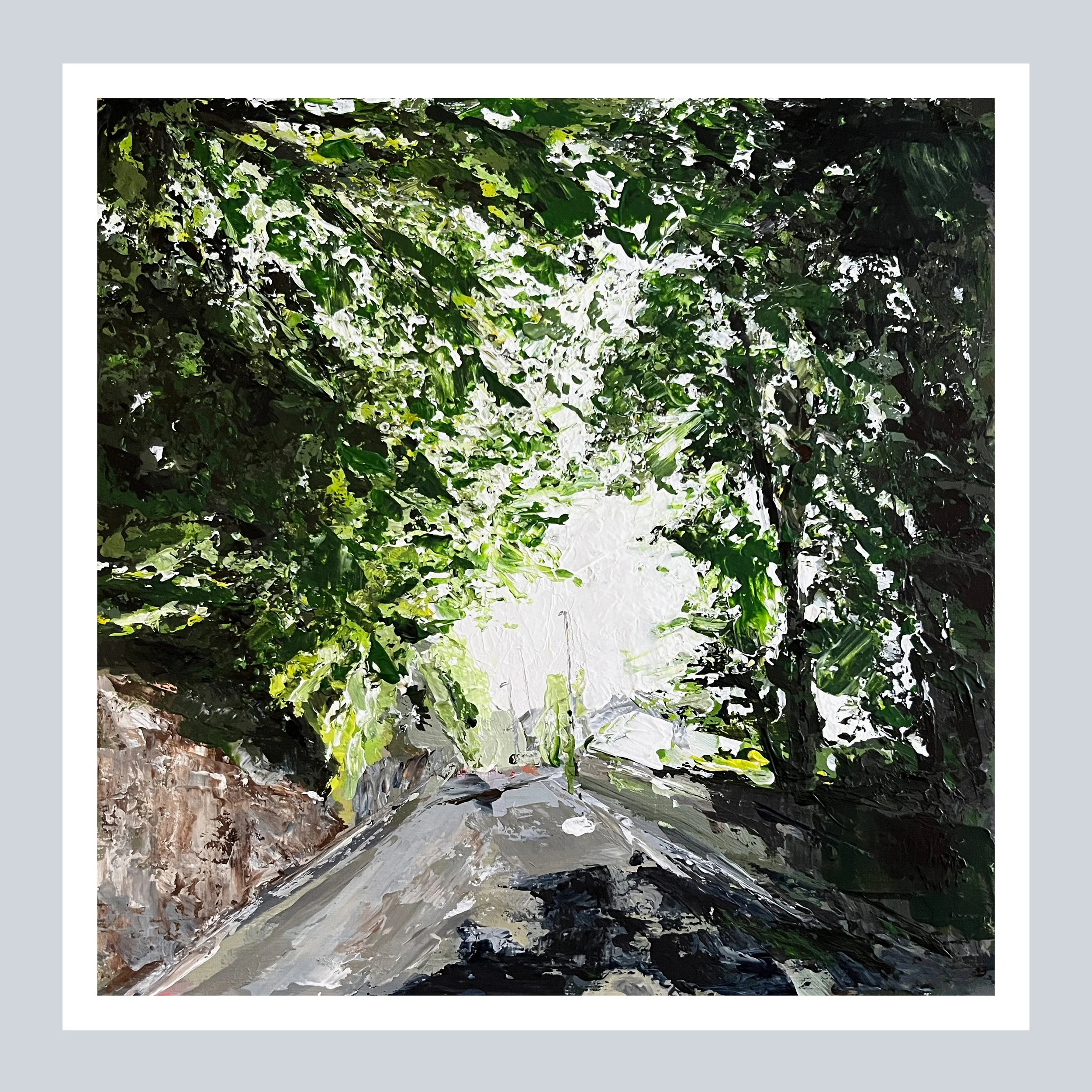 Dappled Trees Print on Grey Square.jpg