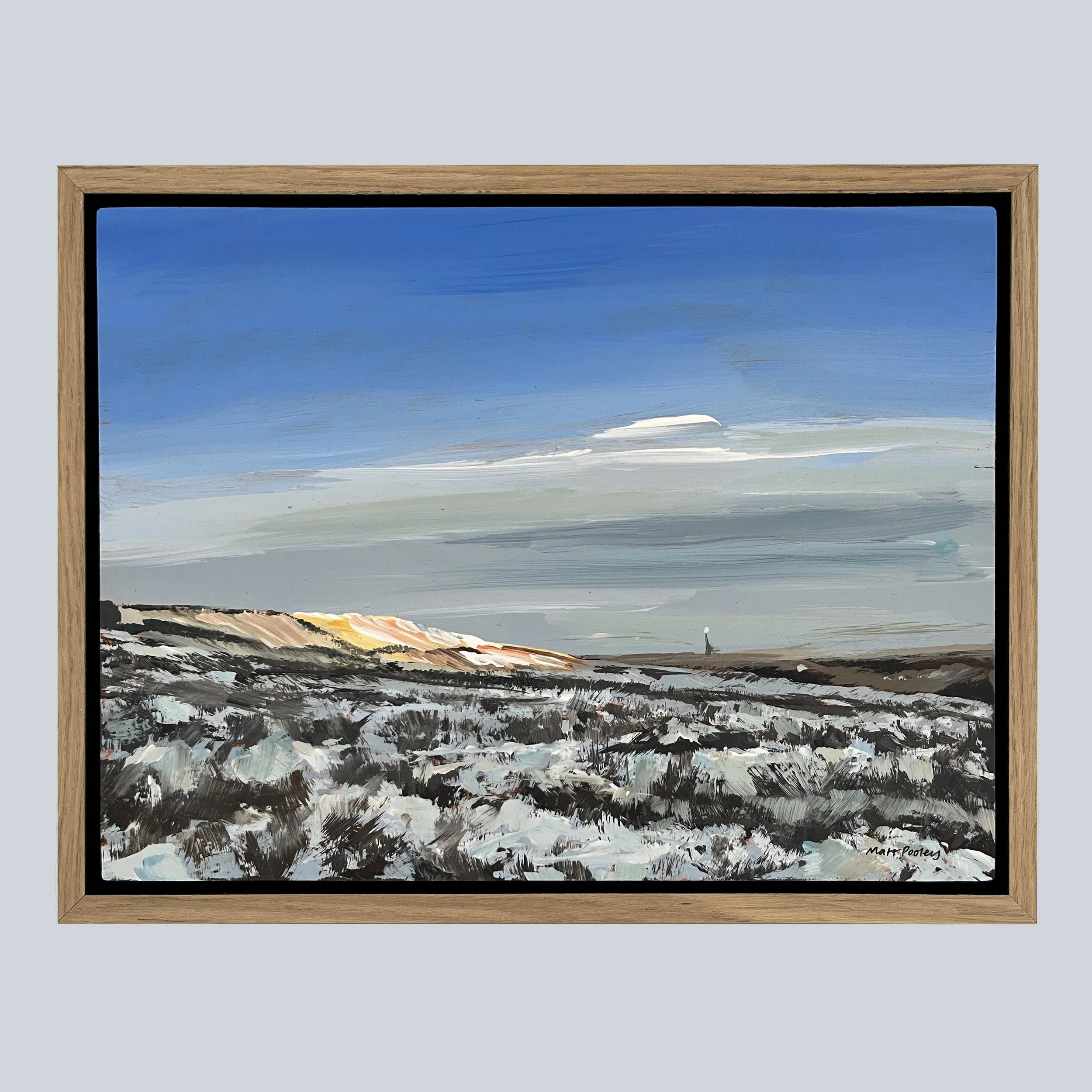 Sunlight on Snowy Hill⁣ on Grey Square.jpg