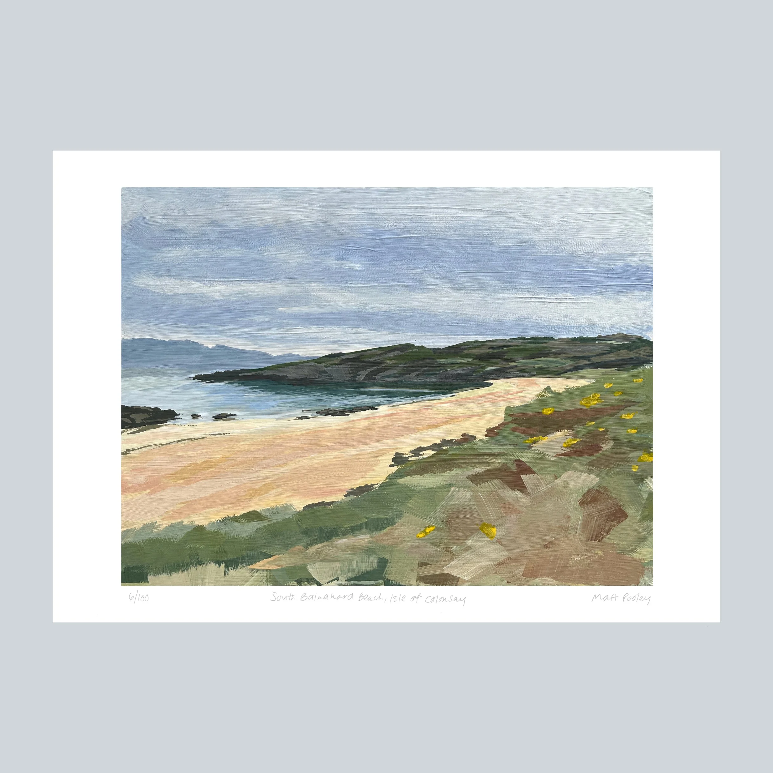 South Balnahard Beach Print on Grey Square.jpg