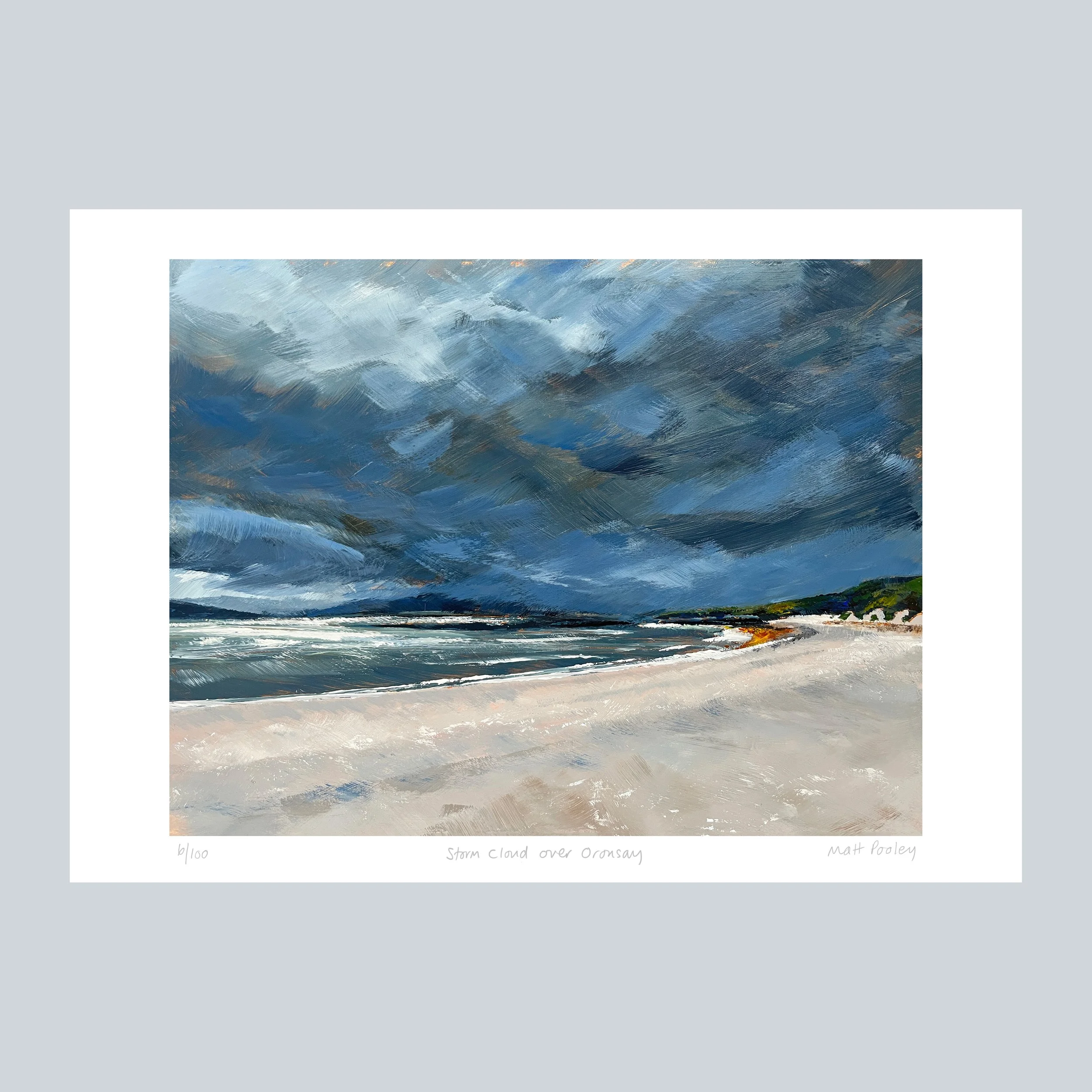 Storm Cloud over Oronsay Print on Grey Square.jpg
