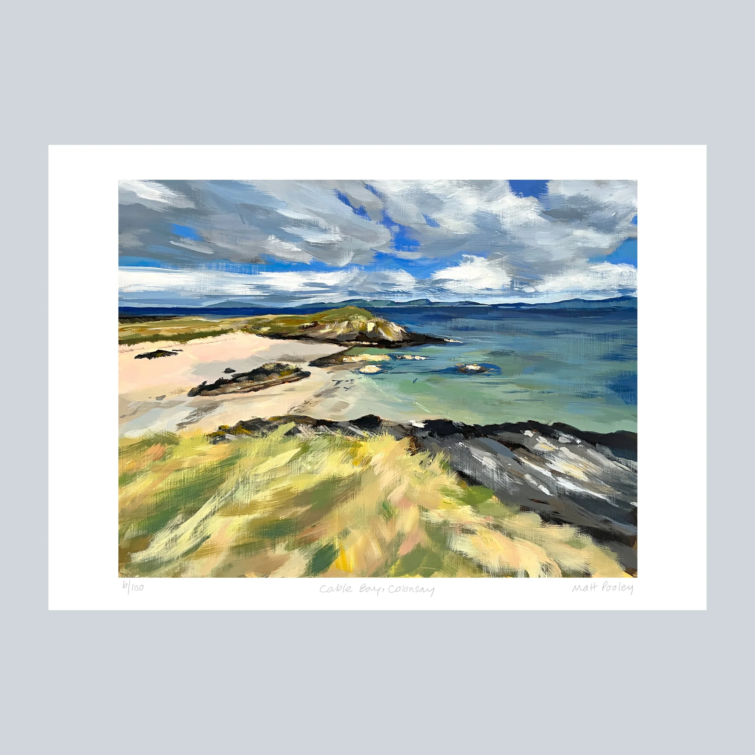 Cable Bay, Colonsay Print on Grey Square.jpg