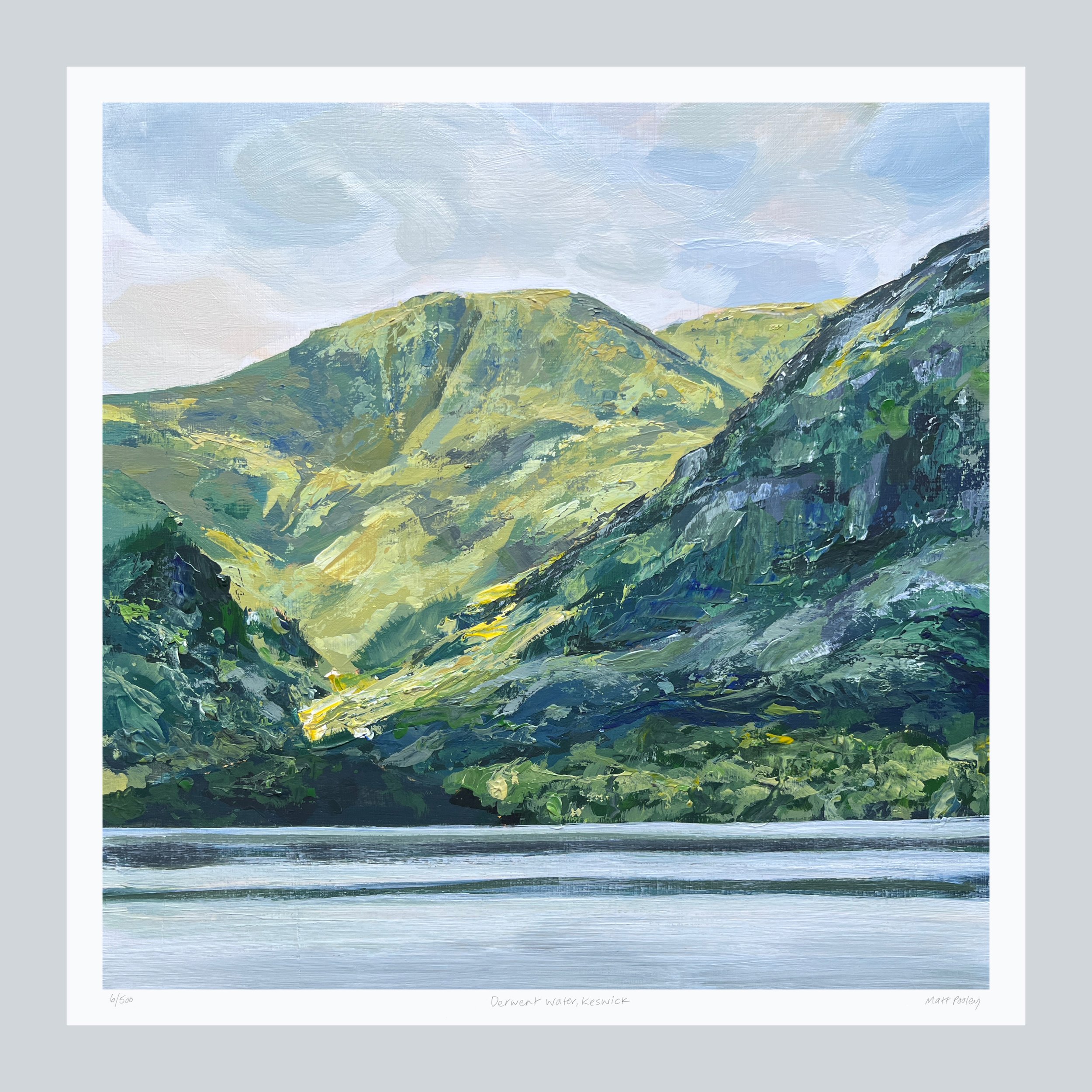 Derwent Water, Keswick Print on Grey square.jpg