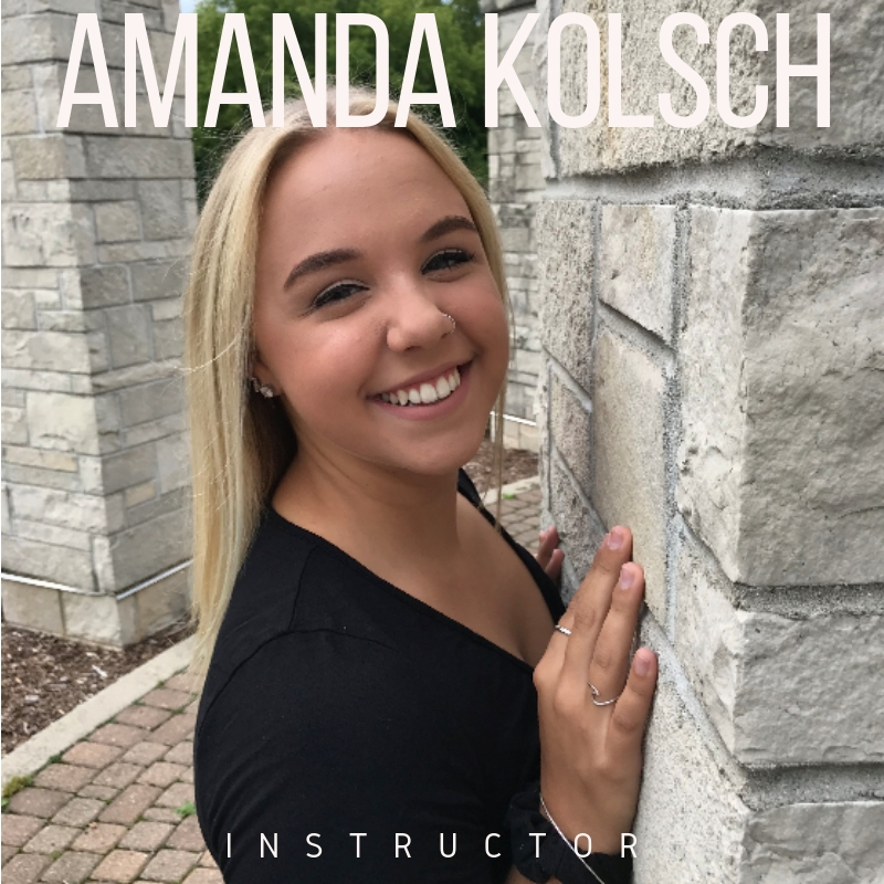 Amanda Kolsch , originally from Menomonee Falls, Wisconsin, is a sophomore at University of Wisconsin- Madison. She is pursuing a Bachelor of Science in dance with a certificate in pilates. She was trained in ballet, tap, jazz, hip-hop, lyrical, contemporary, and pom at Nancy Diane Dance Studio (ages 3-8), Dynamite Dance Studio (ages 8-16), and B. Inspired Dance Studio (ages 16-18) as well as on the Menomonee Falls High School Varsity Dance Team (member and captain). While in middle school and high school, she taught dance at the studios she trained at, other area studios, area recreation departments, and at various dance camps. She is very excited to continue her dance and teaching journeys as a teaching assistant this year with Performing Ourselves!