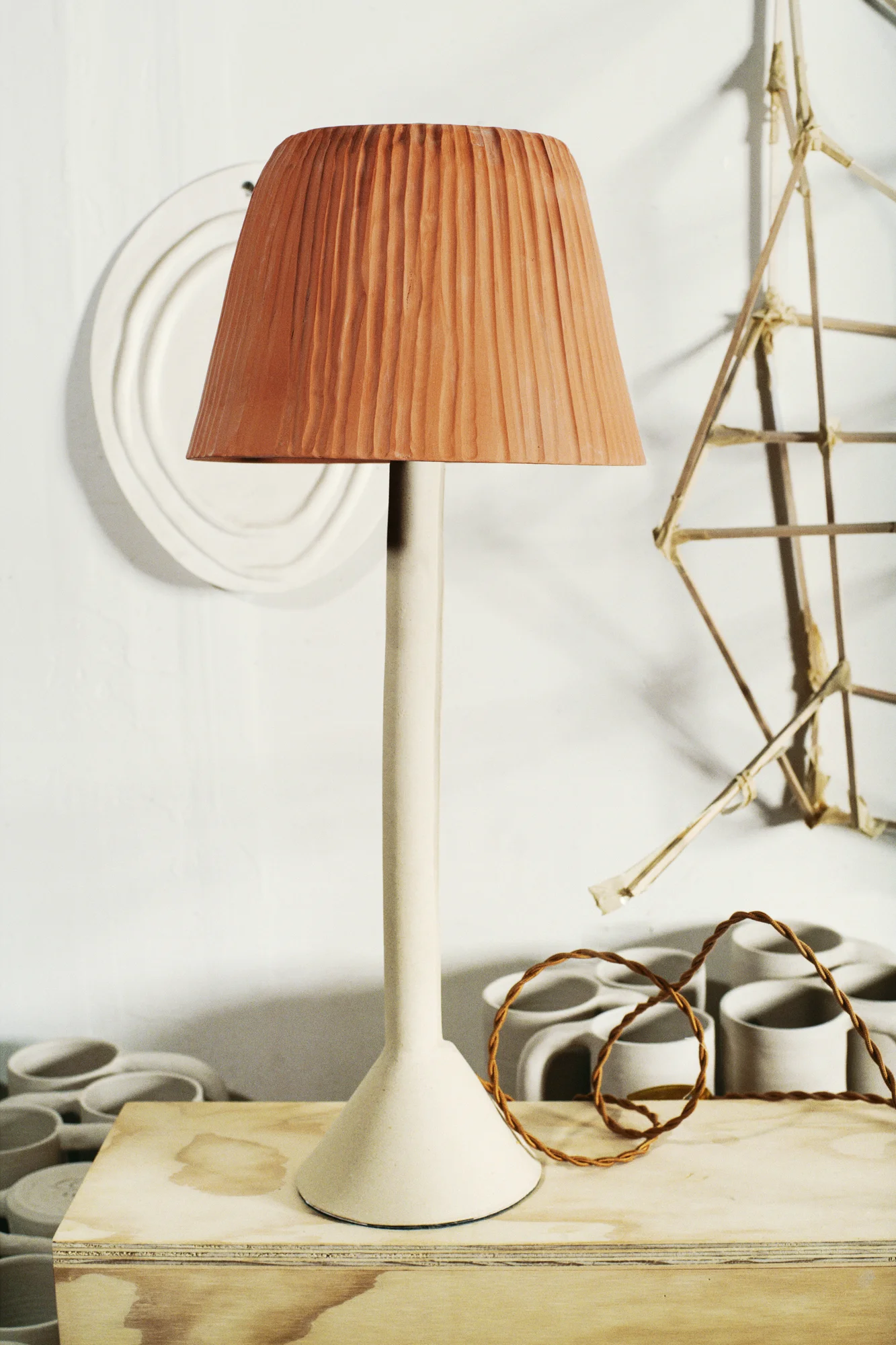 Raw Light w/ Pleated Shade