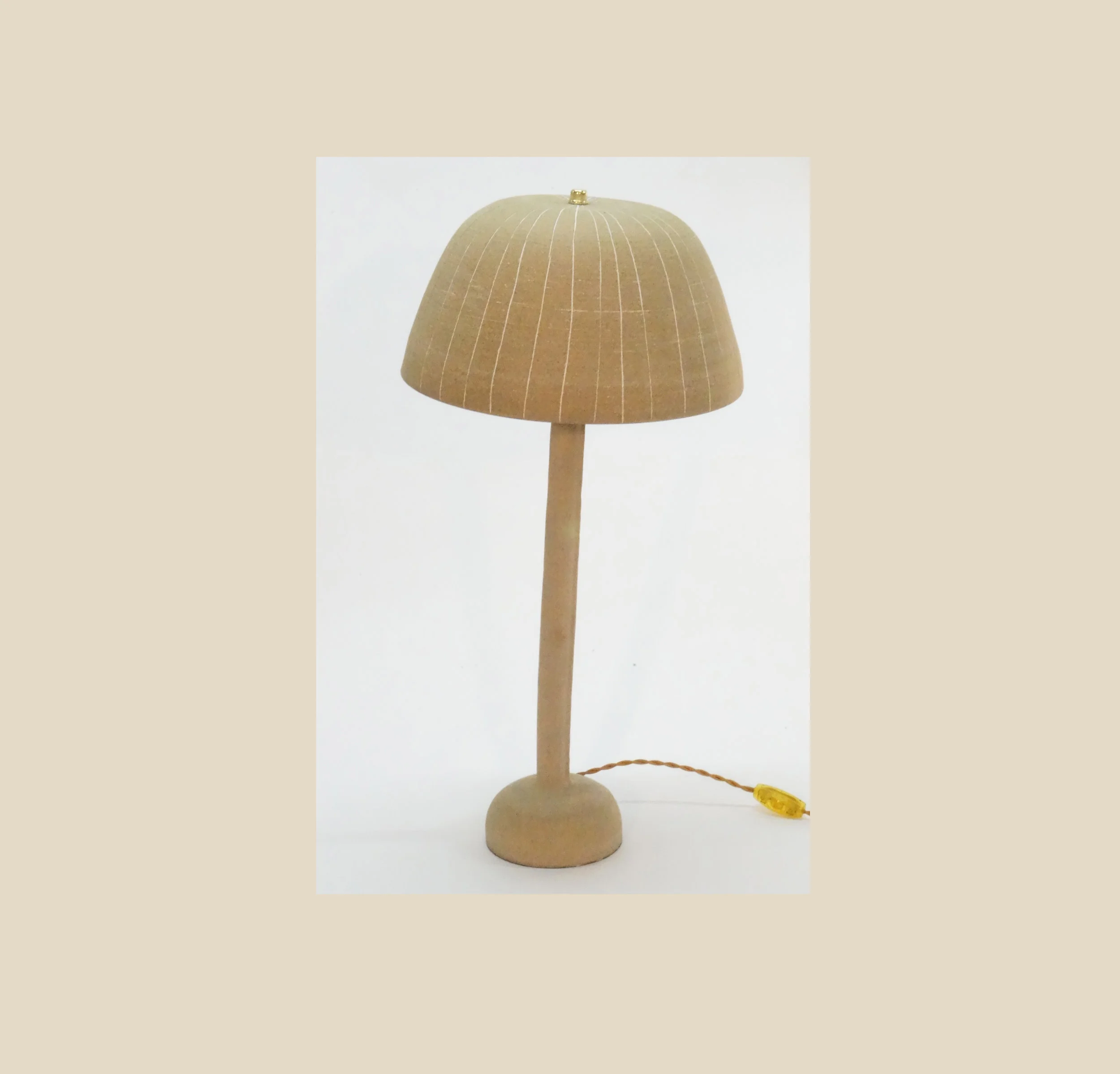 Raw Light w/ Striped Shade