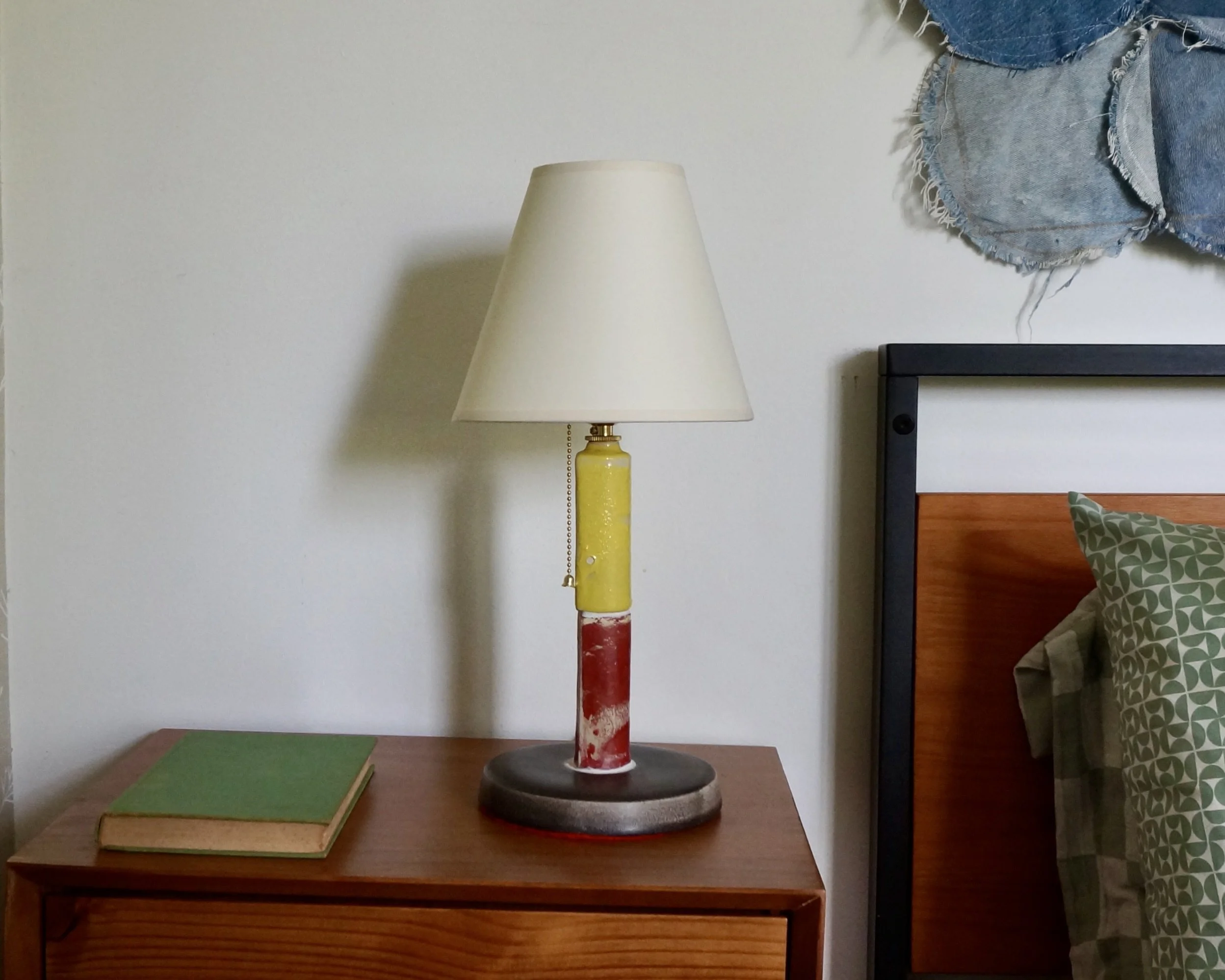 Yellow Red and Black Tube Lamp