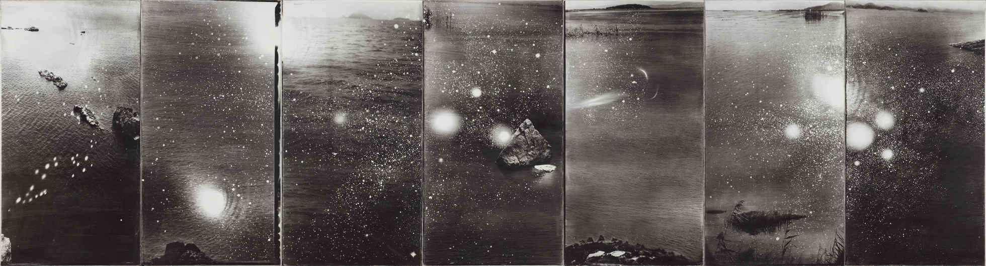 Shao Wenhuan, Indefinite...II, 2010, Photography, gelatin emulsion in silver halide on silk, 115 x 60cm x 7 panels