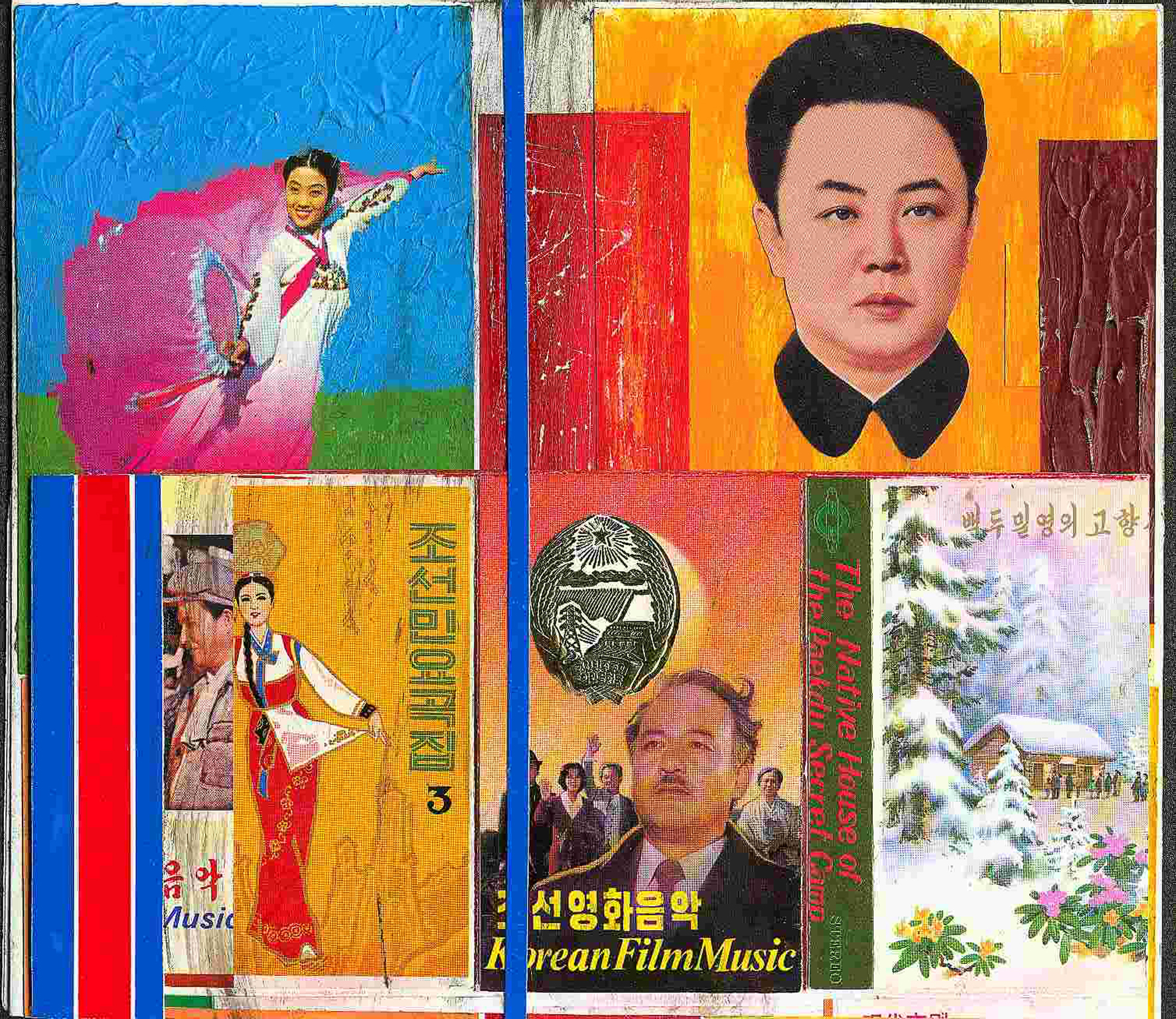 Pierre Bessard, collage and mixed media for the North Korea project