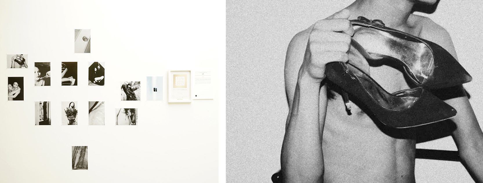 Left: Three Shadows Photography Art Centre exhibition views of Liang Xiu's works Right: Liang Xu, untitled, photograph