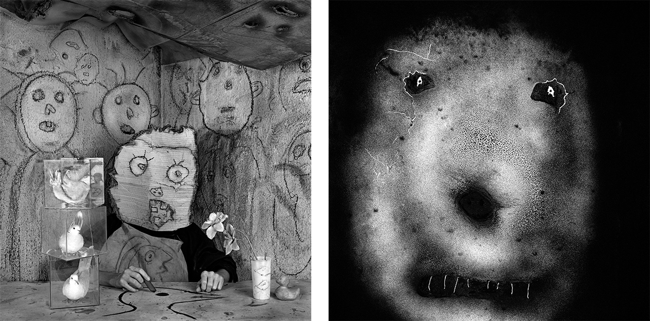 Roger Ballen Cat01 : Artiste, série Asile des oiseaux, 2013. / Artist, from the Asylum of the Birds series, 2013 Cat11 : Piquant, série Le Théâtre des apparitions, 2007. / Spiky, from the The Theatre of Apparitions series, 2007