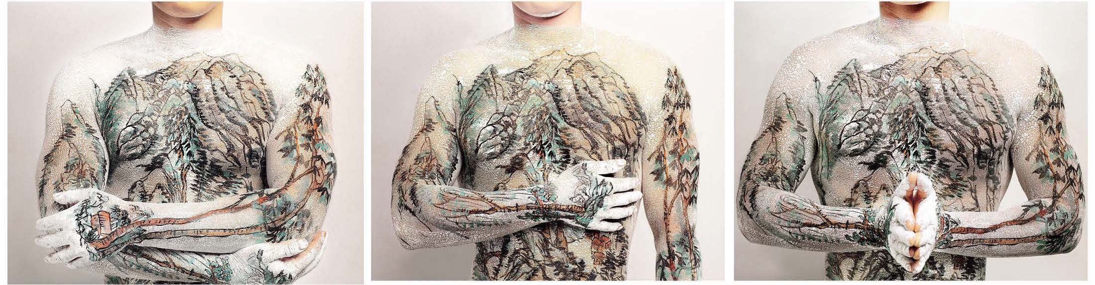 Huan Yan, Chinese Landscape Tattoo , 1999 / Courtesy the artist and the Walther Collection