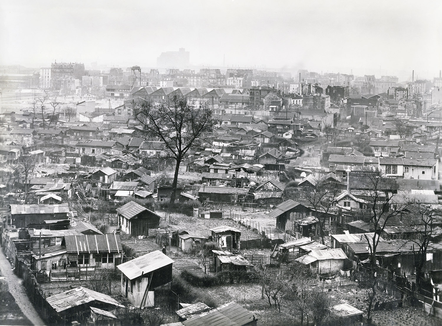 Anonymous, View of the Zone near Porte de Clignancourt , the City of Saint-Ouen in the Background, France, ca. 1940.
