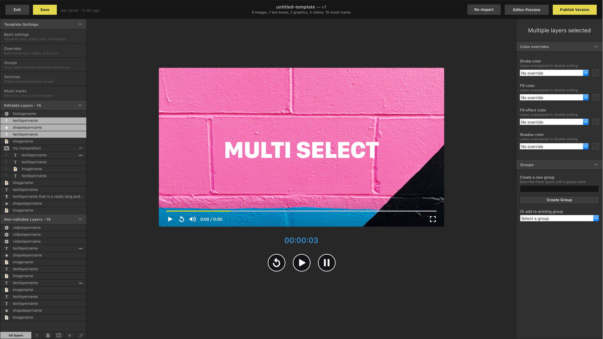 Selection — Multi-layer
