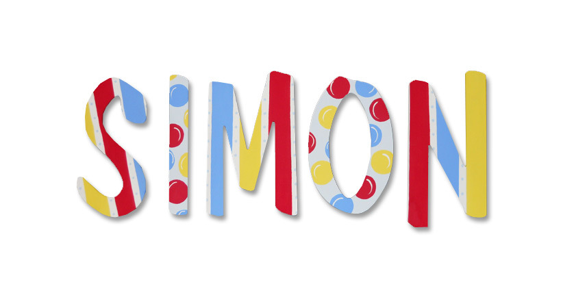   SIMON&nbsp; -&nbsp;8",&nbsp;Font: Dom Casual 