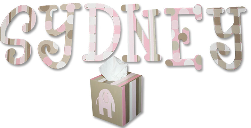   SYDNEY&nbsp; -&nbsp;8",&nbsp;Font: Whimsical (w/matching tissue box) 