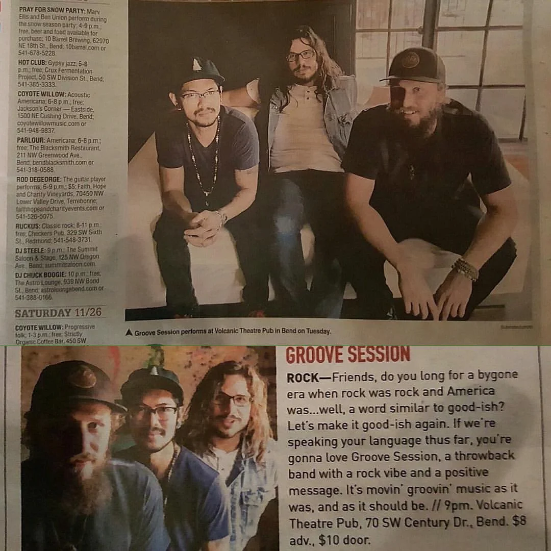 Flattered and excited to be in 2 printings here in Bend, OR! We're getting pumped for tomorrow night at the Volcanic Theatre Pub . Let's make it good-ish again!!!