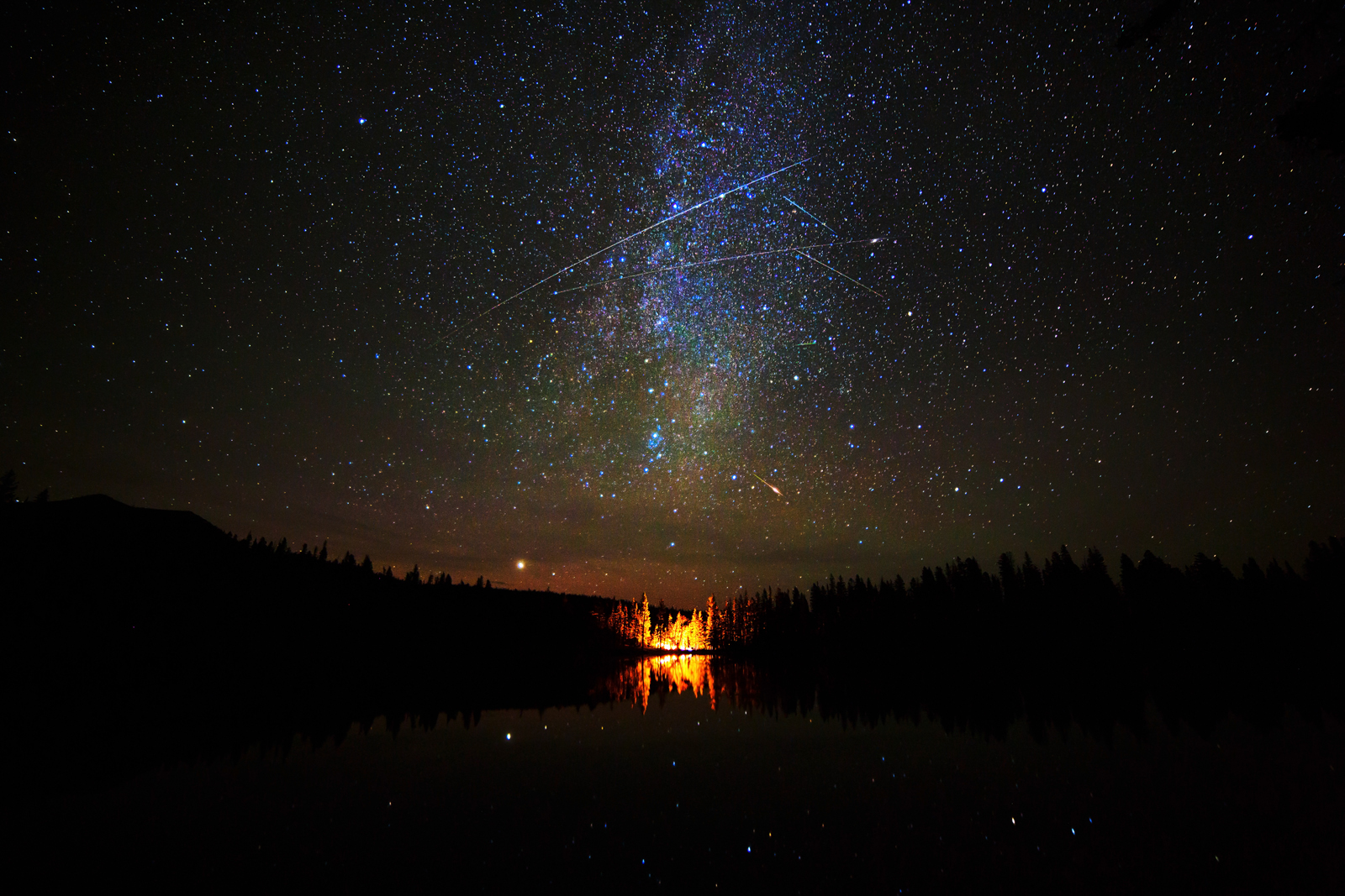 Perseid Meteor Shower, Fairy Lake, Montana