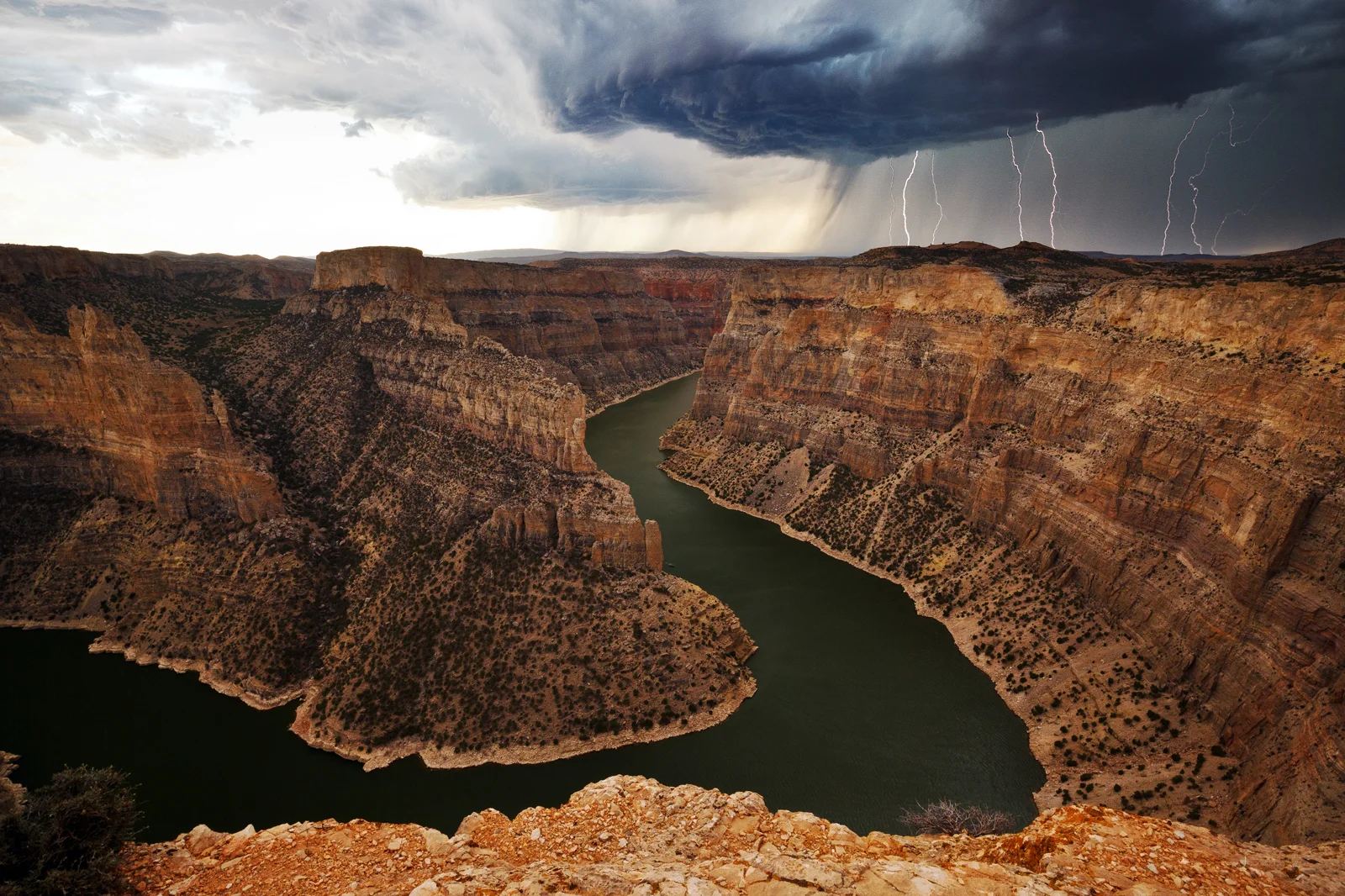 Lightning Storm over Bighorn Canyon, Montana