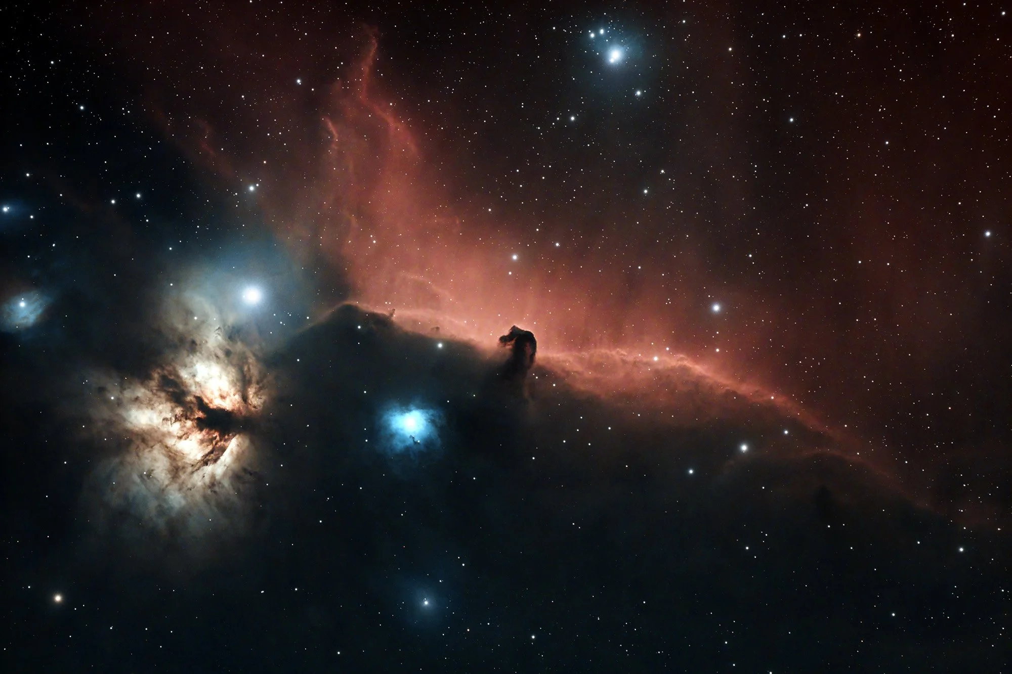 Horsehead Nebula and Flame Nebula