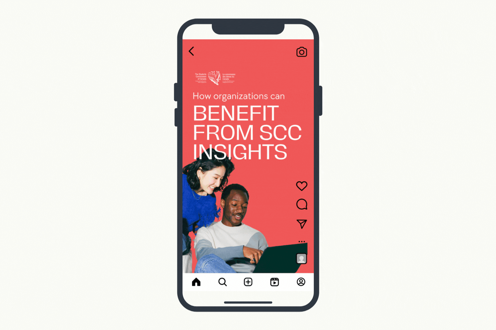  A selection of Instagram reel cover/format templates created for the Student Commission of Canada.  