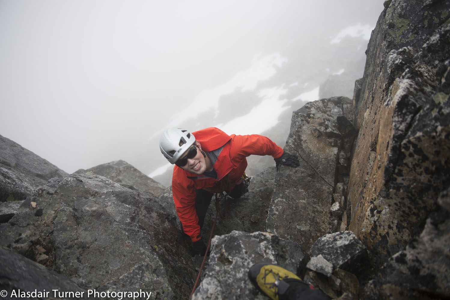 This must be it. BTW: Due to fixed pins the summit can be climbed with nothing more than 4 quick draws. There is no need for other gear. 