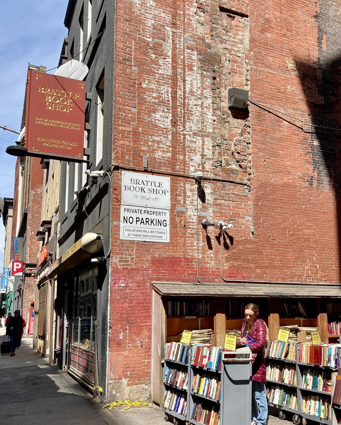 At last &mdash; consistent sunny weather, perfect for outdoor browsing ⛅️ ☀️ swipe to see new arrivals in Horror, Dance &amp; Ballet, Vintage Paperbacks, and Film! 
.
.
.
.
.
.
.
#brattlebookshop #bookstagram #usedbookstore #usedbooks #bostonbookstag