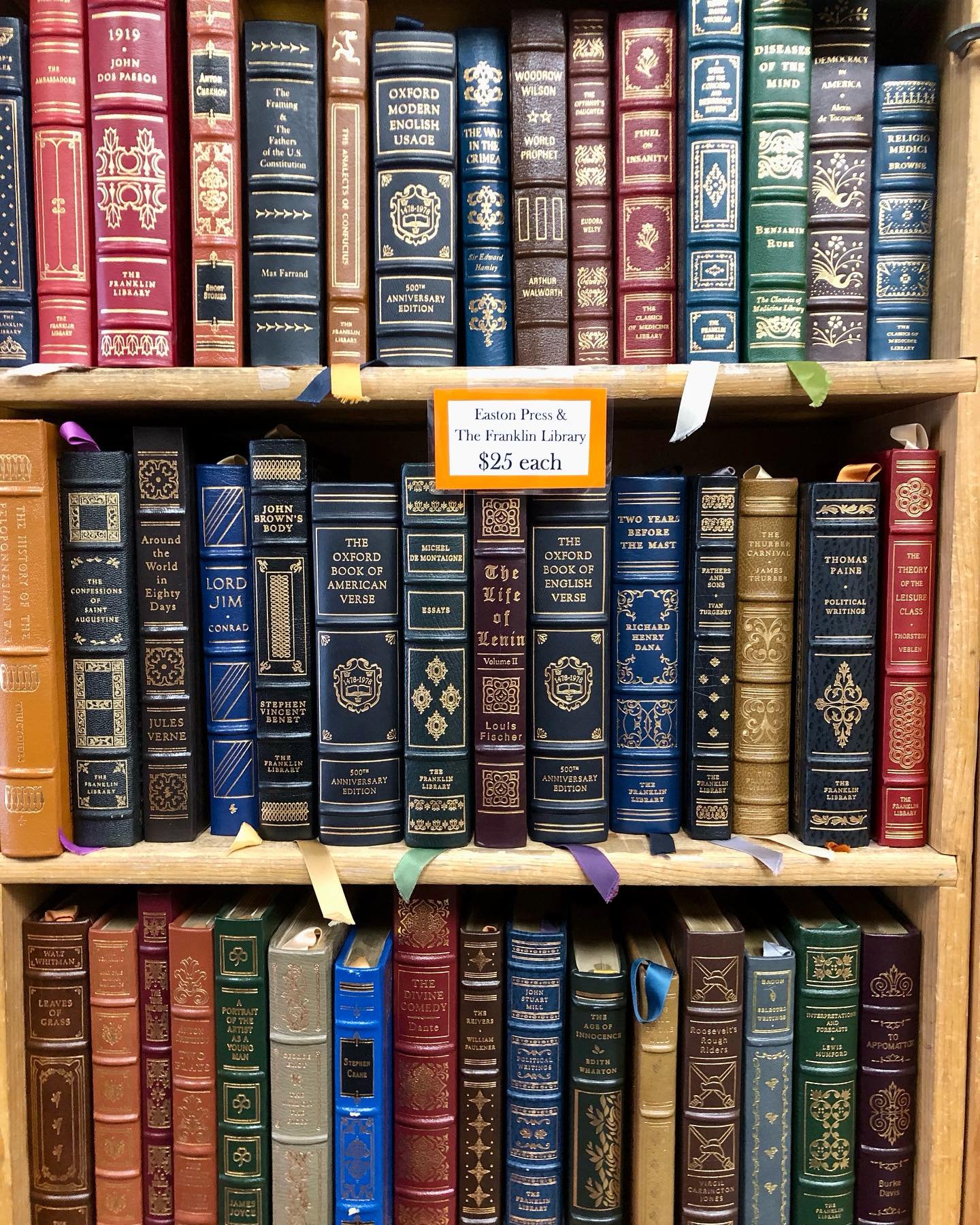 Flush with Franklins and Eastons, $25 each! 📚