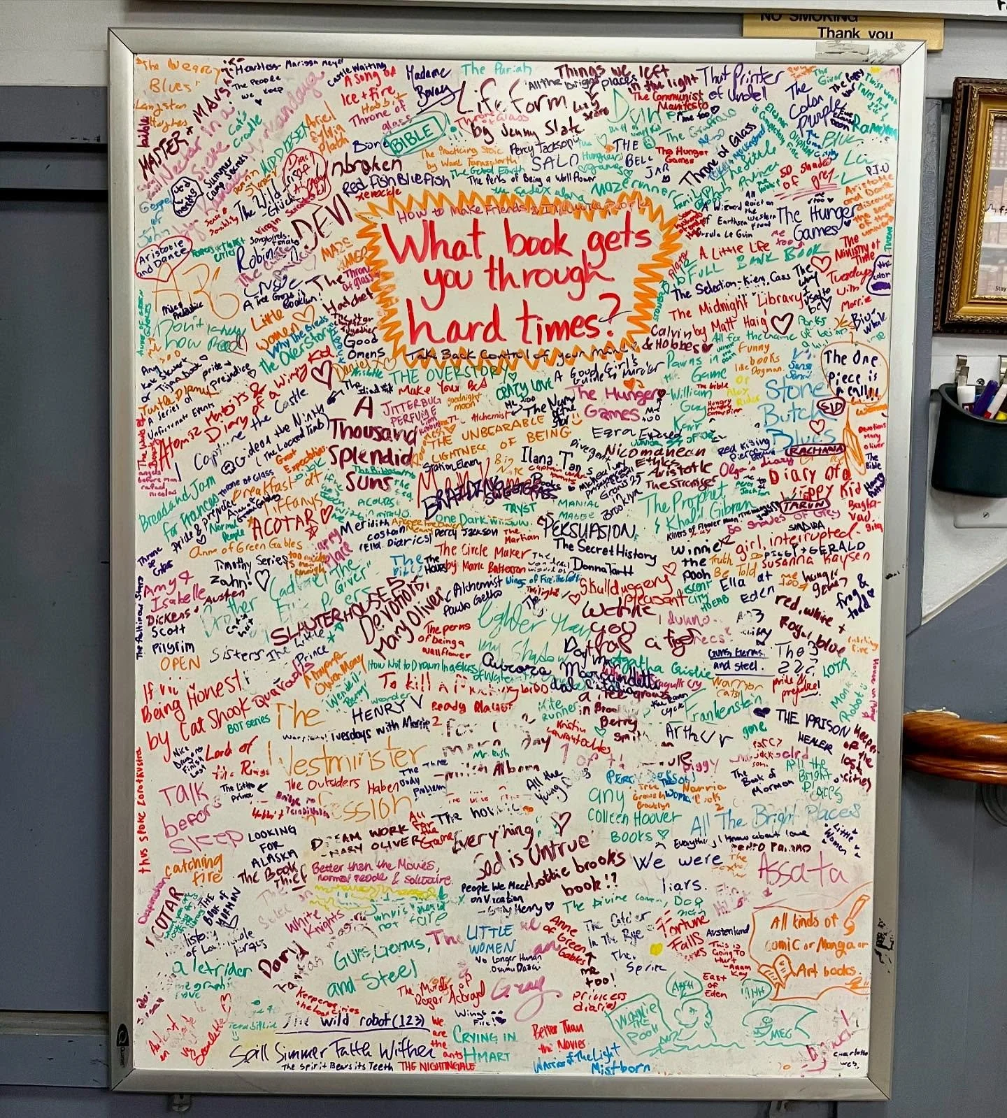 Farewell to one of our favorite whiteboard questions! New question in: What is the best book someone has gifted to you?