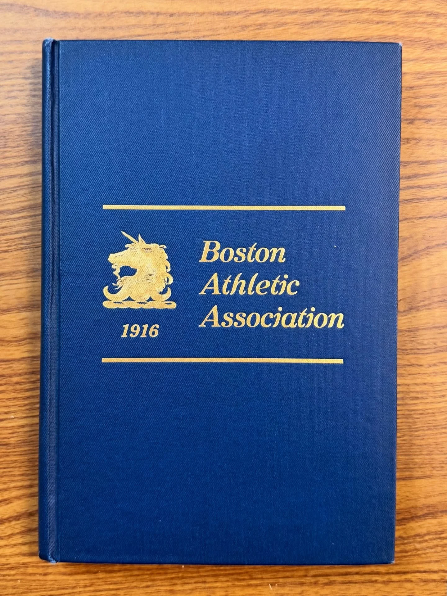 GOOD LUCK, RUNNERS! 🏃&zwj;♂️🏁

Cheering you on today and pulling a great piece of Boston history from the shelves: The B.A.A.&rsquo;s Yearbook for the 1915&ndash;16 Season&mdash;with competition results, a full roster of members and officers!

A re
