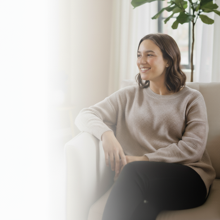 CBT Therapy Session: A CBT client sits in CBT therapy session