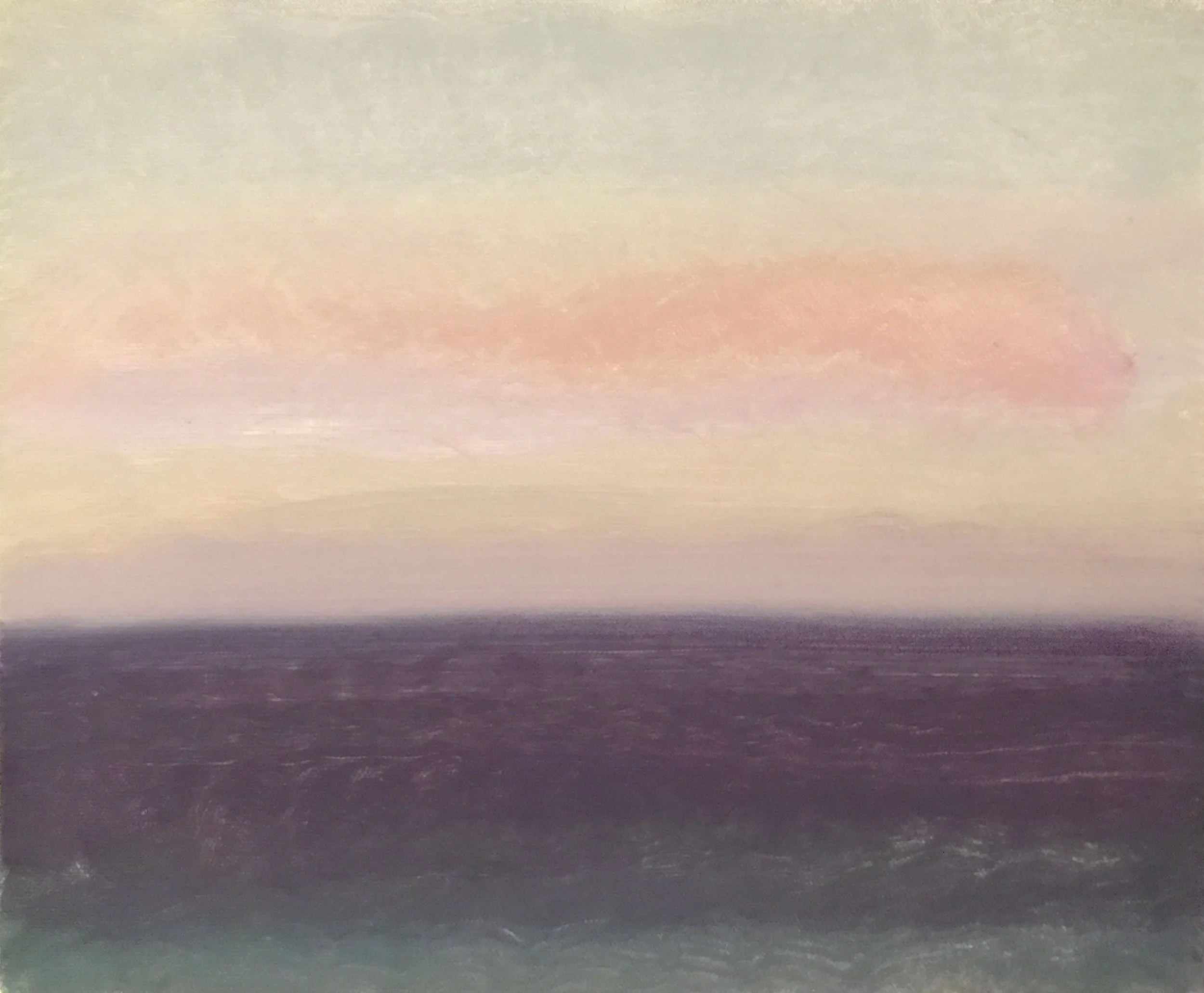 Evening Prayer Brunswick Heads 15 December  2022, oil on canvas board 30 X 25 cm