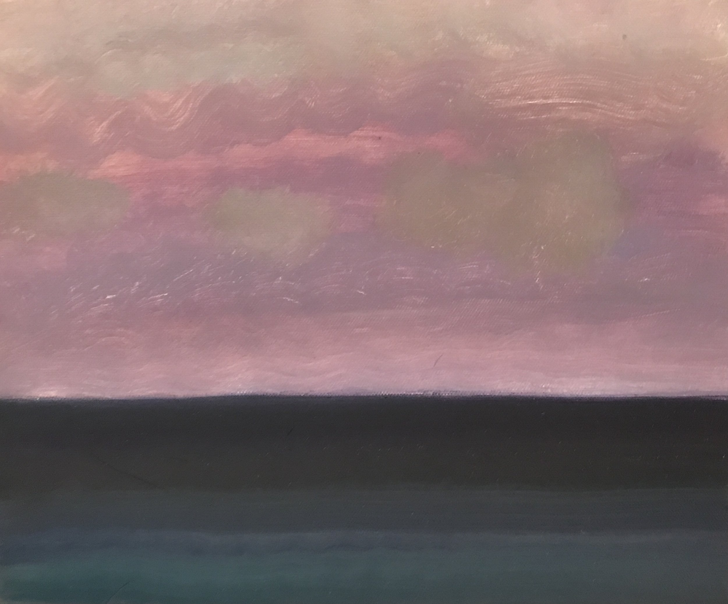 Evening Prayer Brunswick Heads 27 December #2 , oil on canvas board 30 X 25 cm