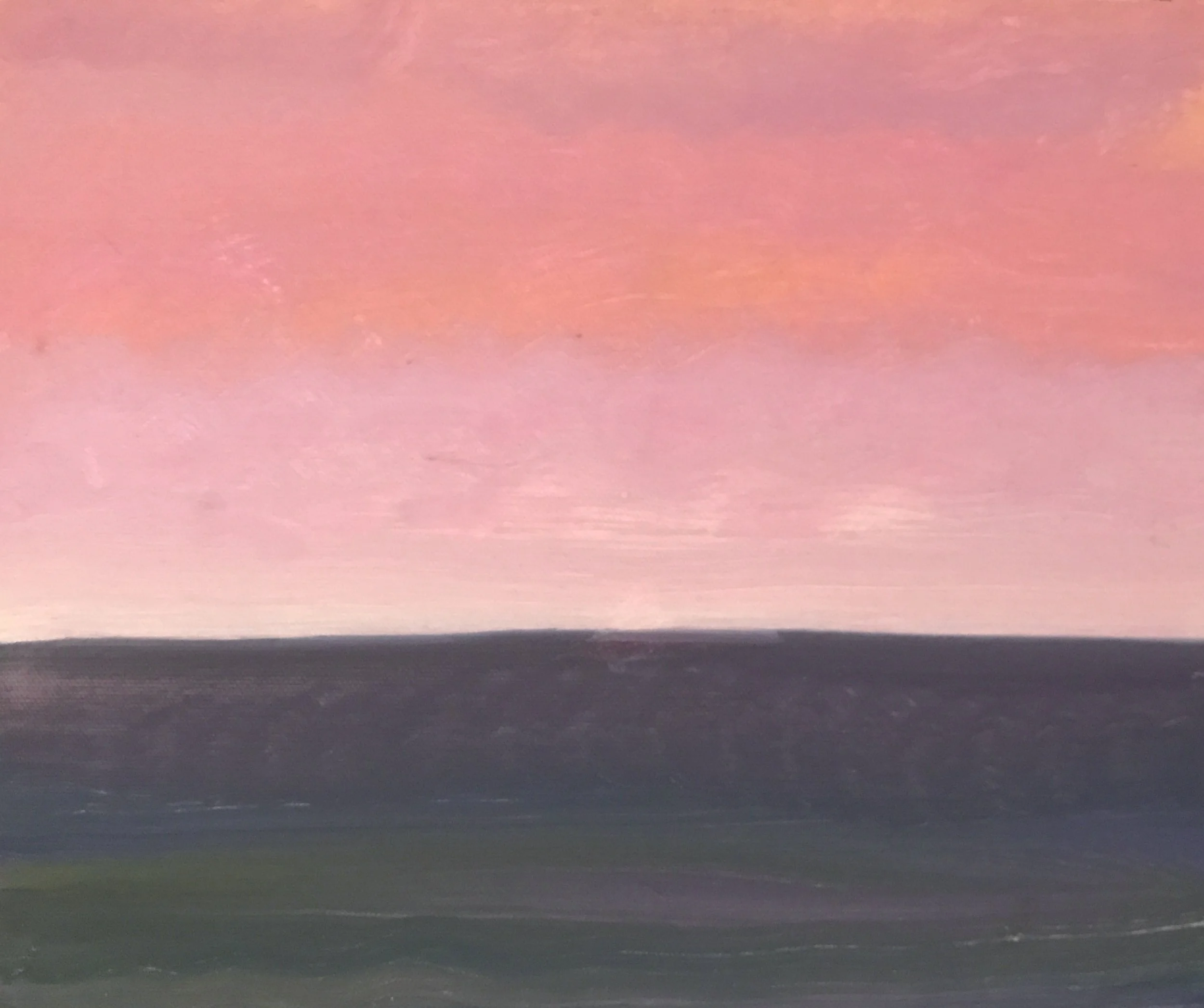 Evening Prayer Brunswick Heads 15 November 2022, oil on canvas board 30 X 25 cm