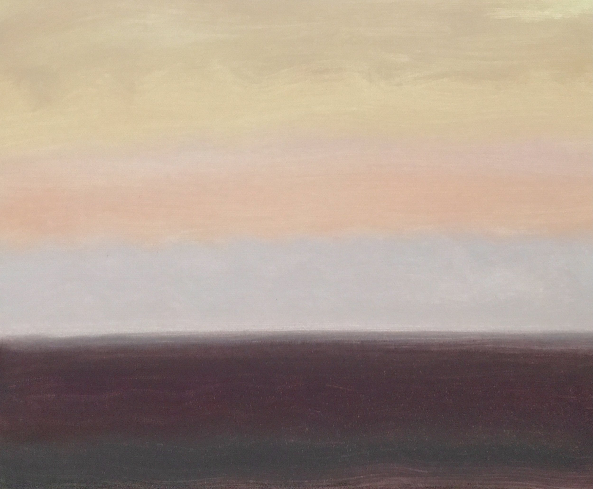 Evening Prayer Brunswick Heads 25 September 2022, oil on canvas board 30 X 25 cm