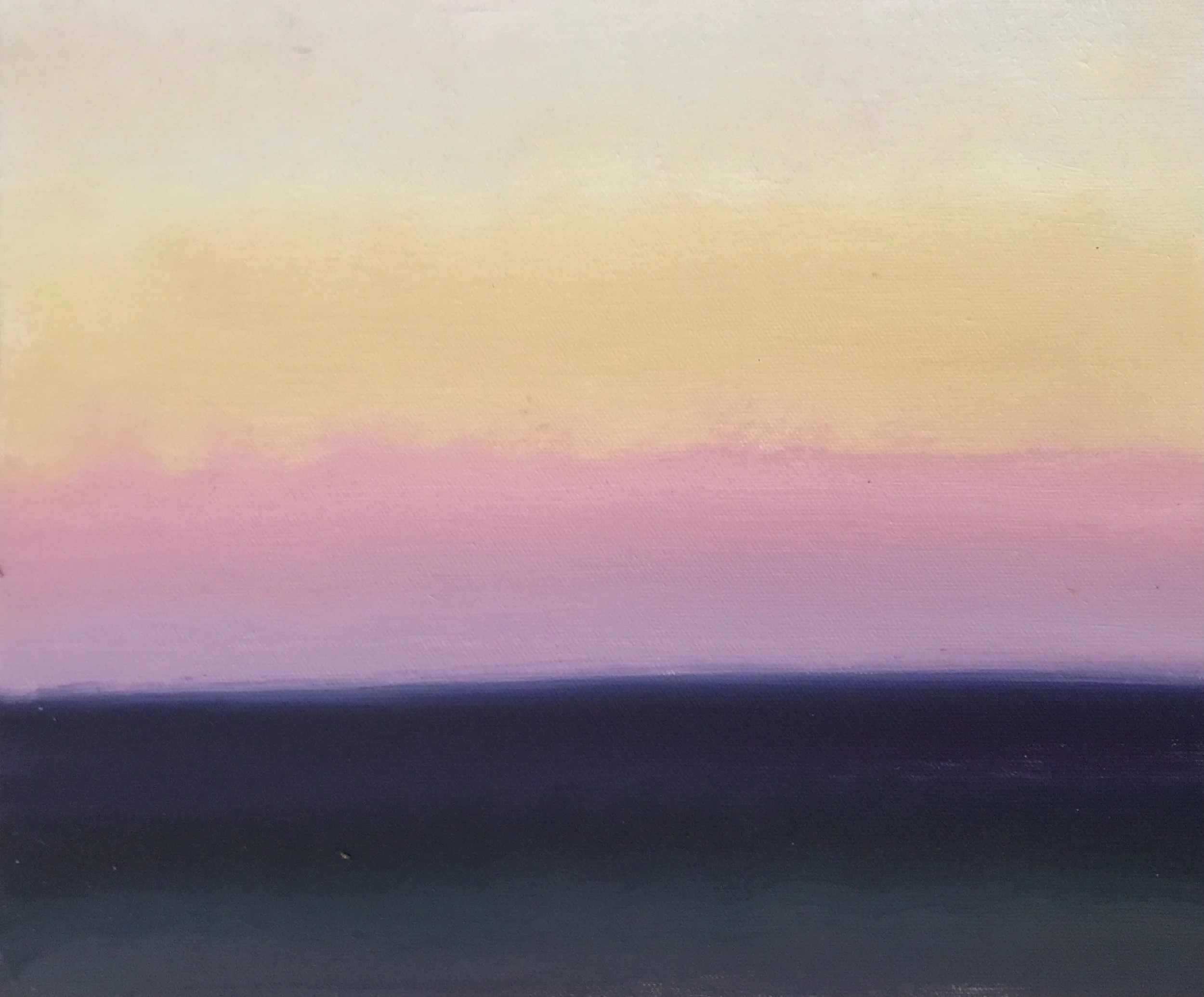 Evening Prayer Brunswick Heads 14 September 2022, oil on canvas board 30 X 25 cm