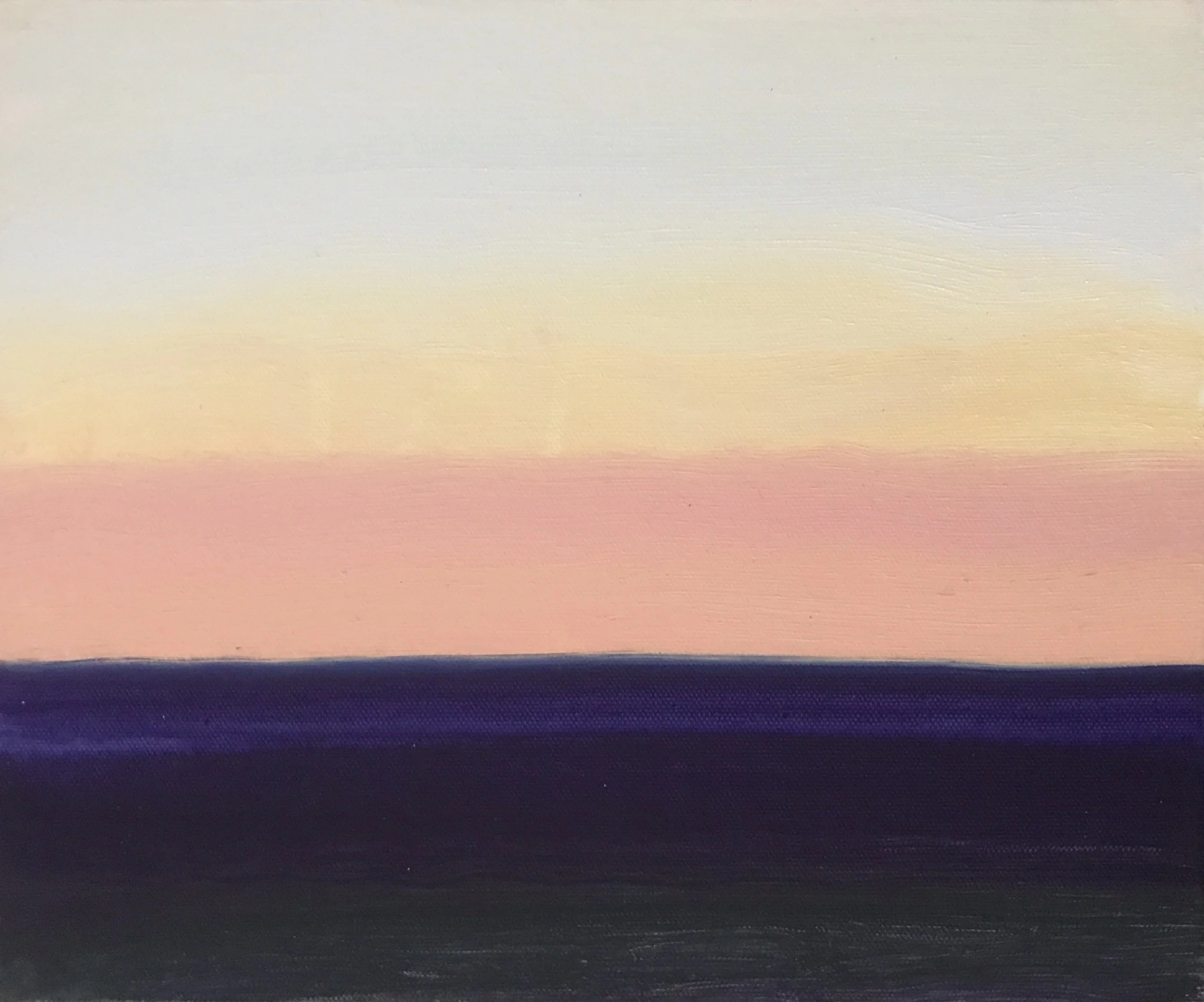 Evening Prayer Brunswick Heads 12 September 2022, oil on canvas board 30 X 25 cm