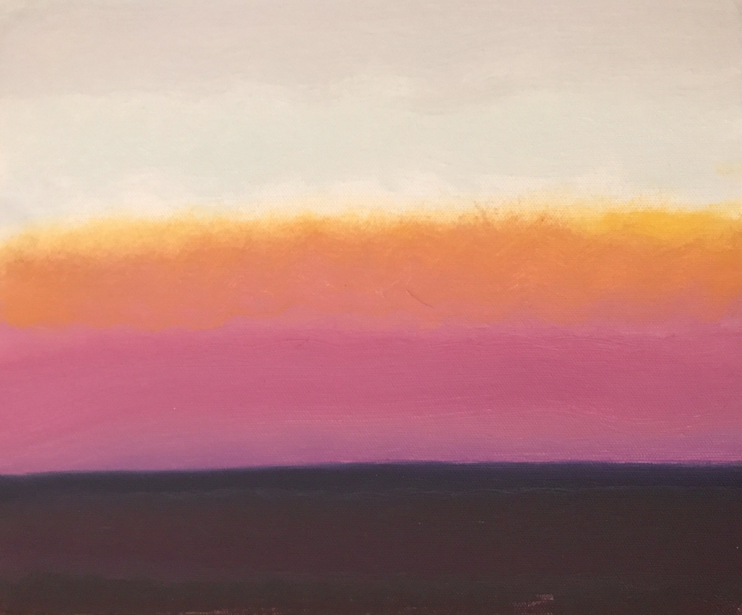 Evening Prayer Brunswick Heads 28 August 2022, oil on canvas board 30 X 25 cm