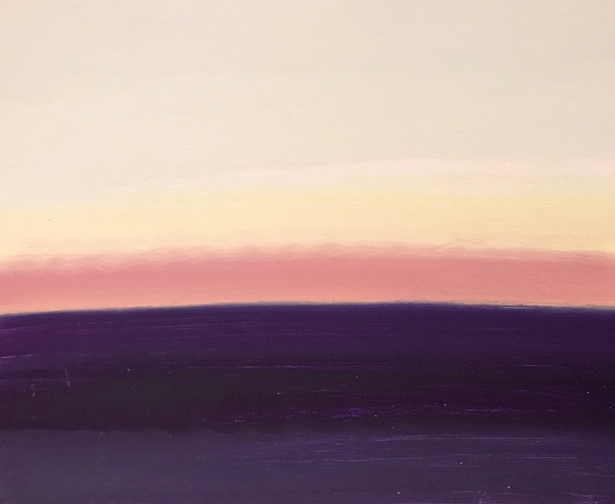 Evening Prayer Brunswick Heads 24 August 2022, oil on canvas board 30 X 25 cm