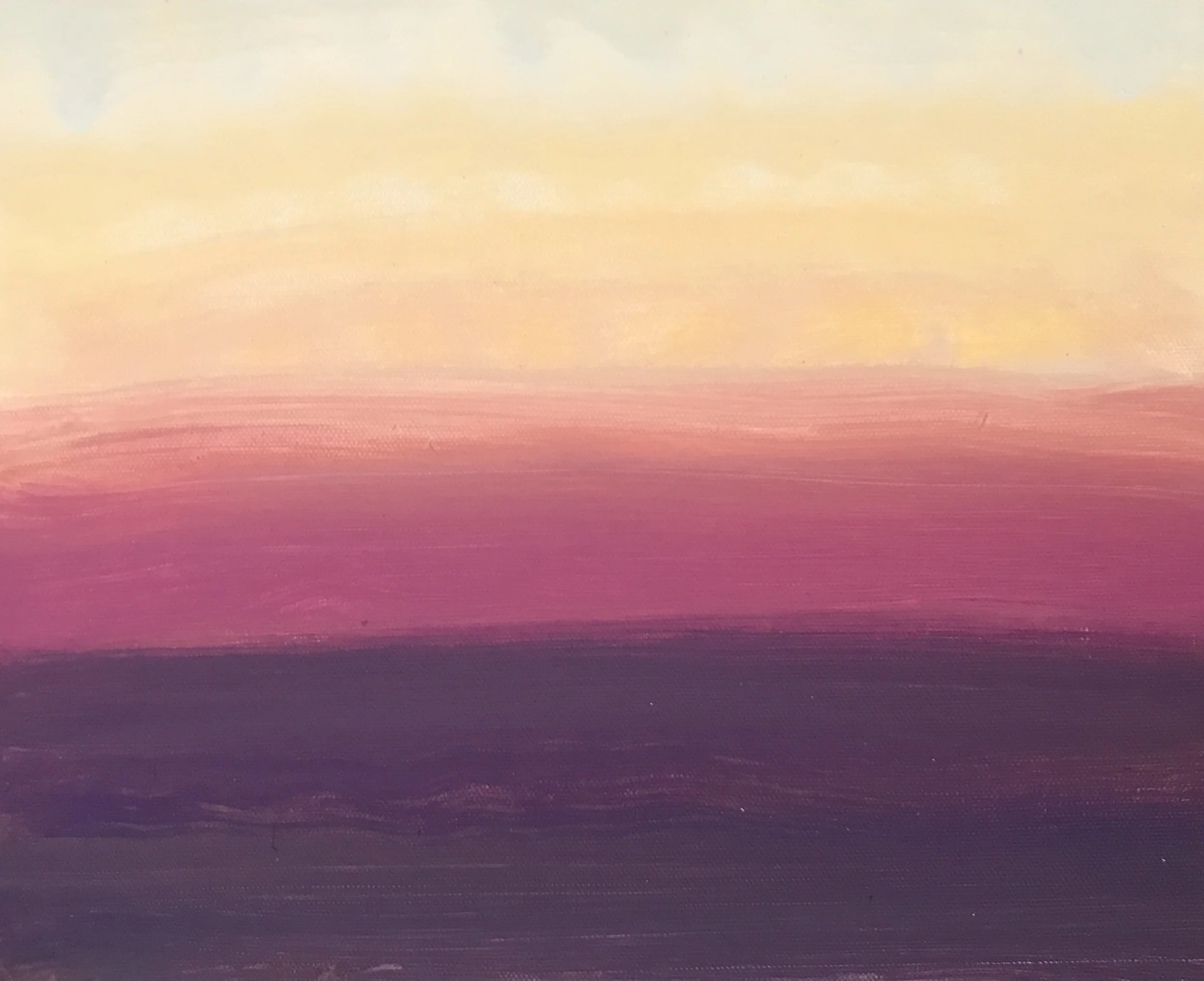 Evening Prayer Brunswick Heads 18 August 2022, oil on canvas board 30 X 25 cm